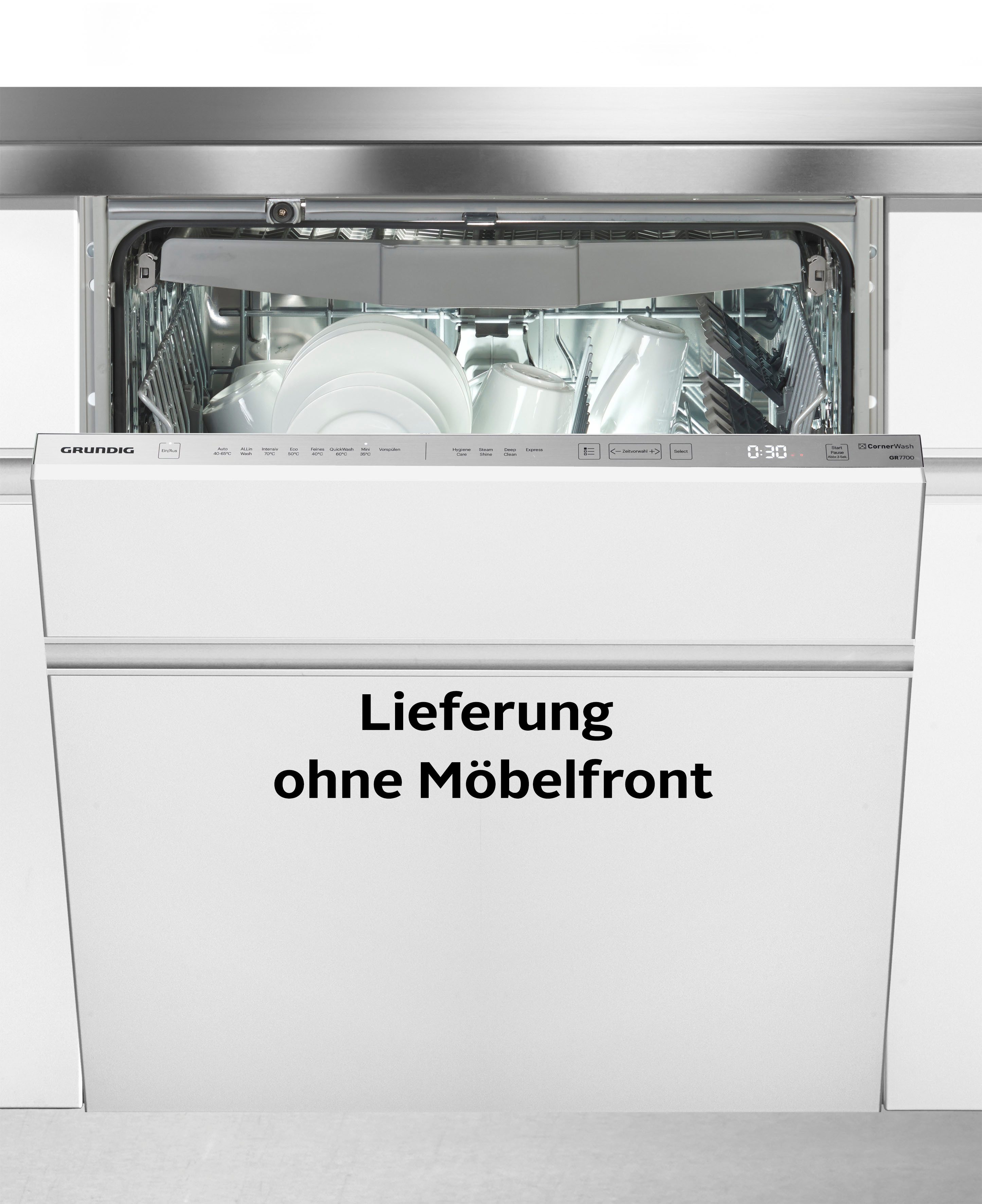 Grundig vollintegrierbarer Посудомоечные машины GTVP4540B 7612101671, 9,5 l, 16 Maßgedecke, XXL-Geschirrspüler, hocheinbaufähig