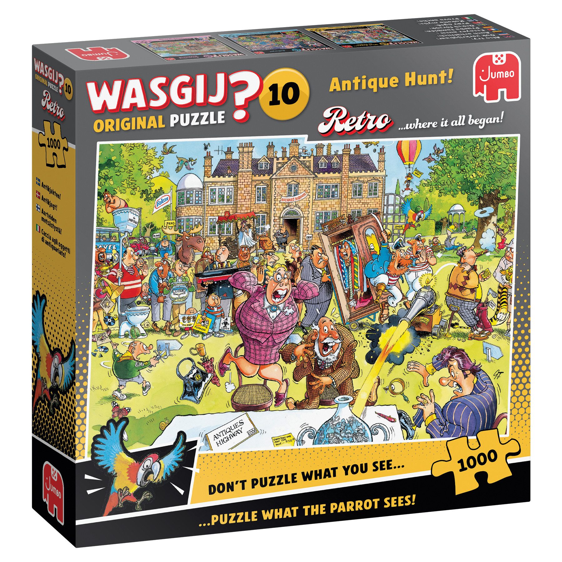 Jumbo Spiele Puzzle Wasgij Original Retro 10, Antiquitätenjagd!, 1000 Teile Puzzle, 1000 Puzzleteile