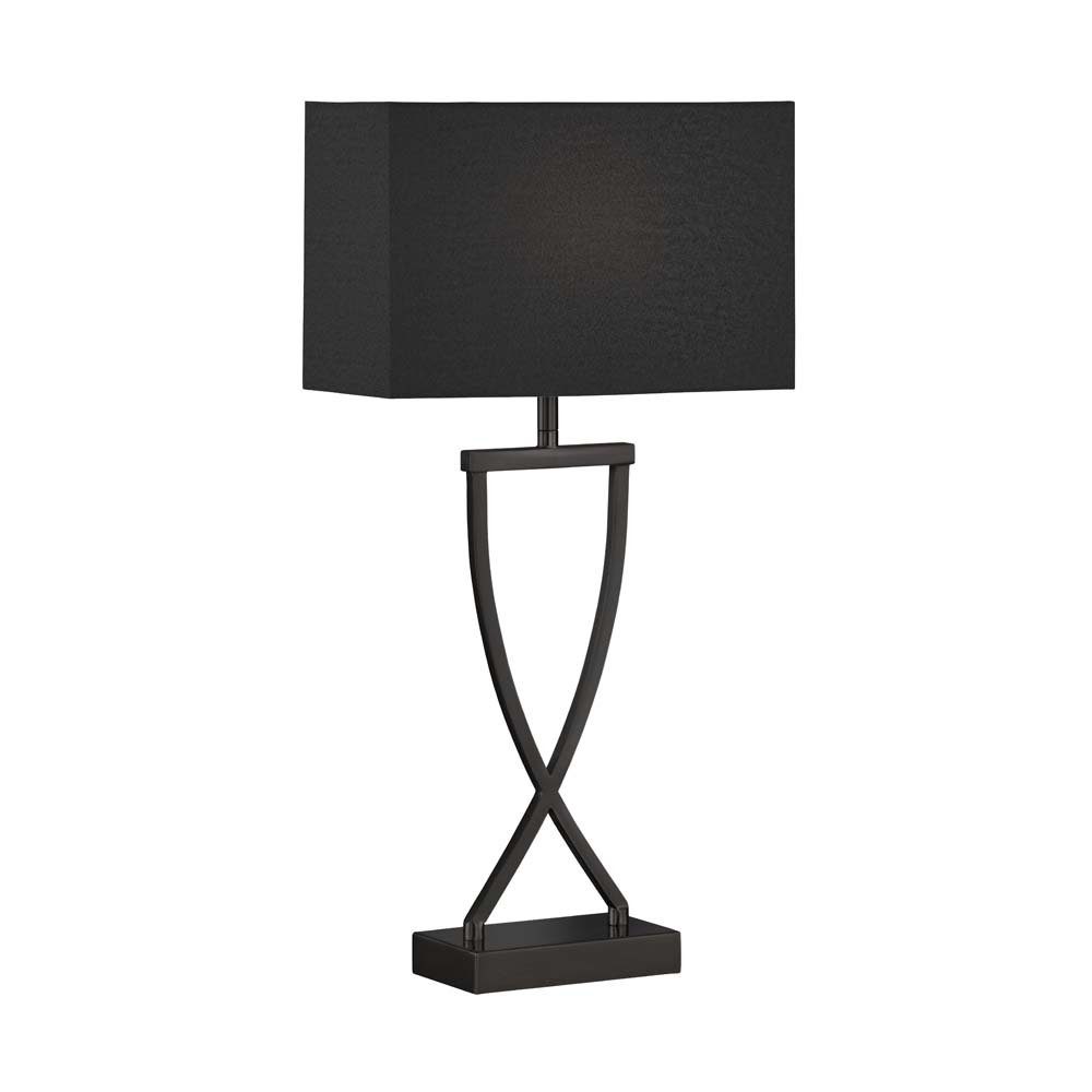 etc-shop LED Tischleuchte, Tischleuchte Beistelllampe Schreibtischlampe Nachttischlampe Schwarz H