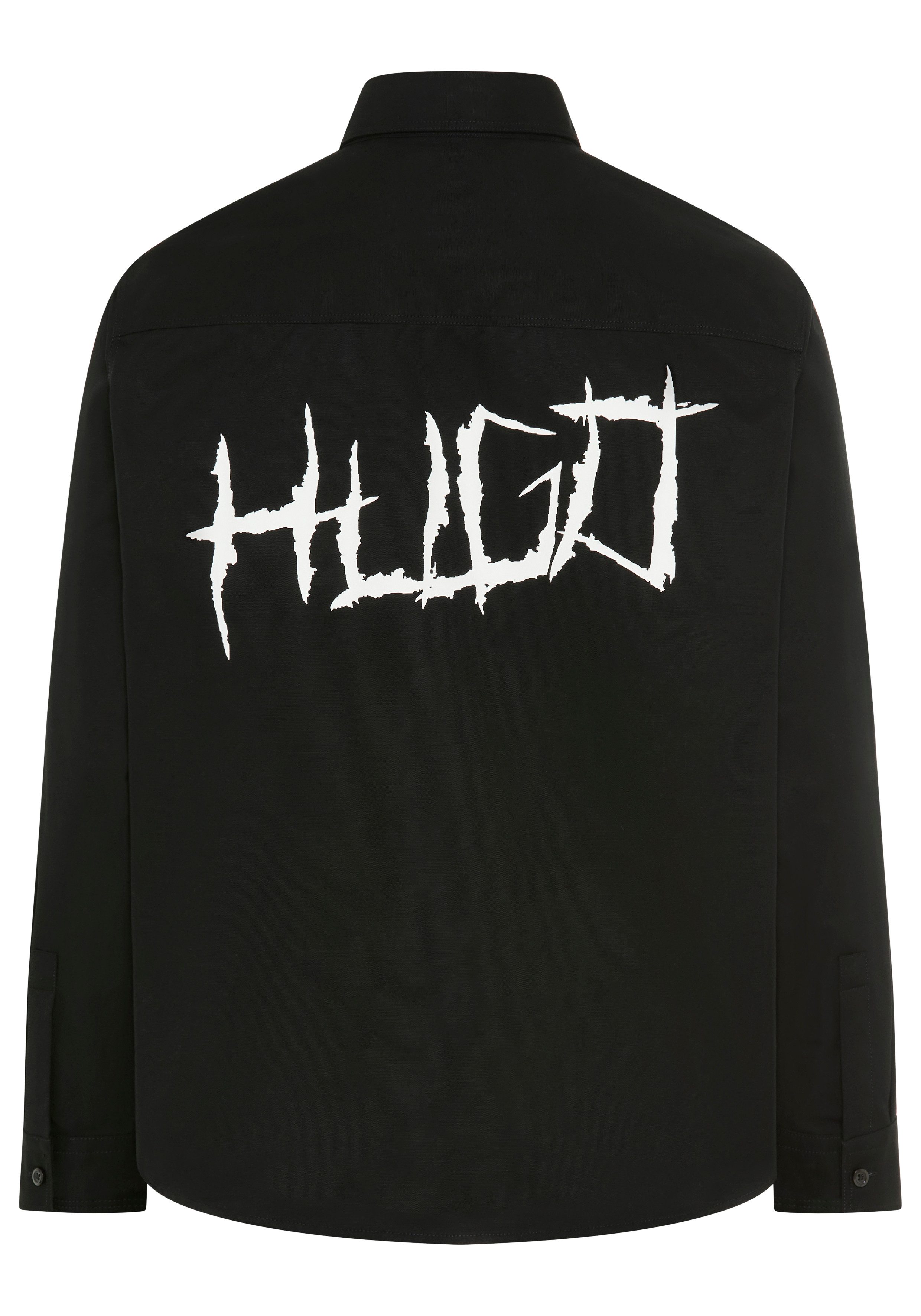 HUGO Blue Langarmhemd Oversize-Passform, Kentkragen, Rückendruck günstig online kaufen