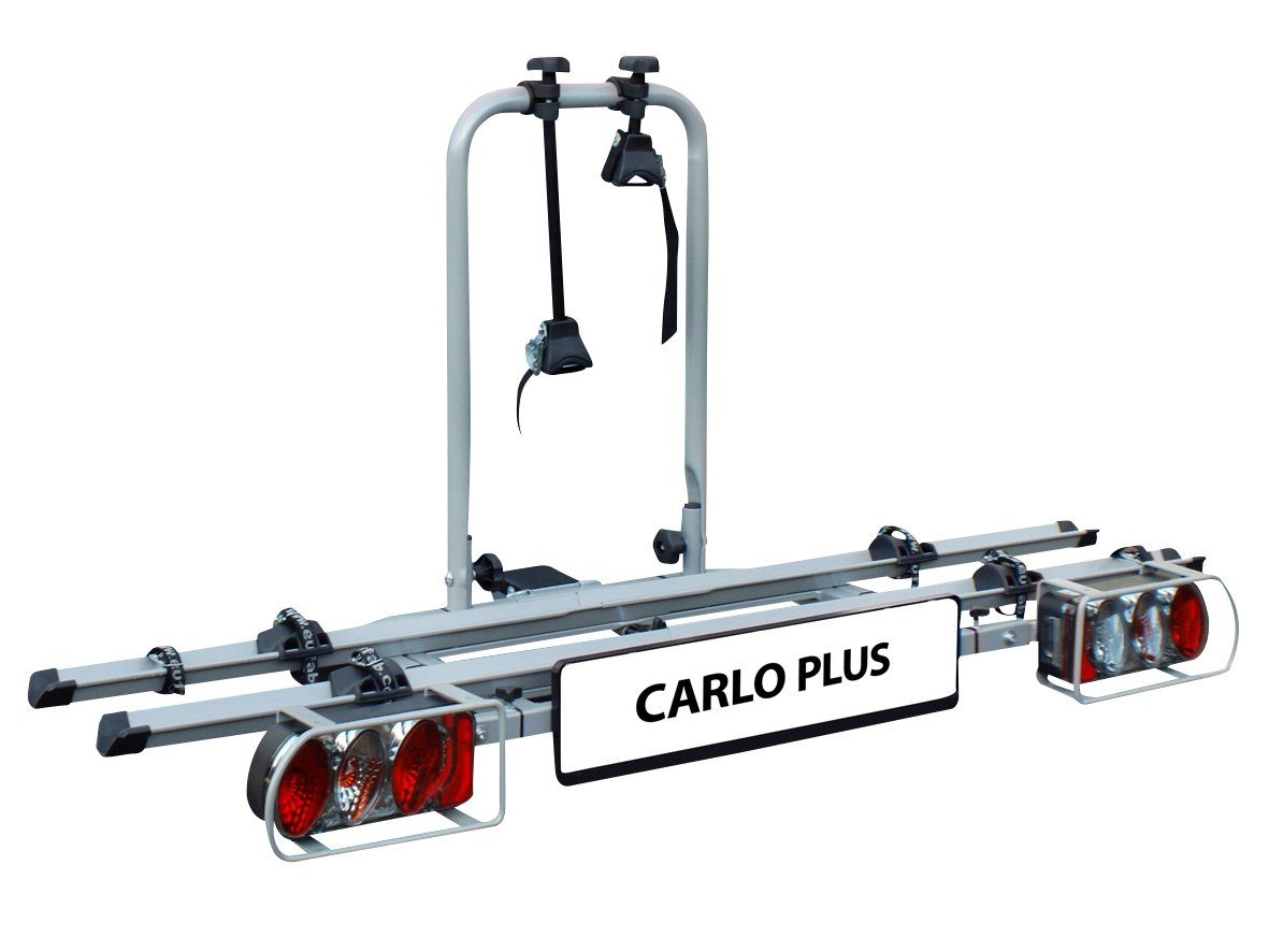 eufab fahrradheckträger carlo plus für anhängekupplung für 2 fahrräder