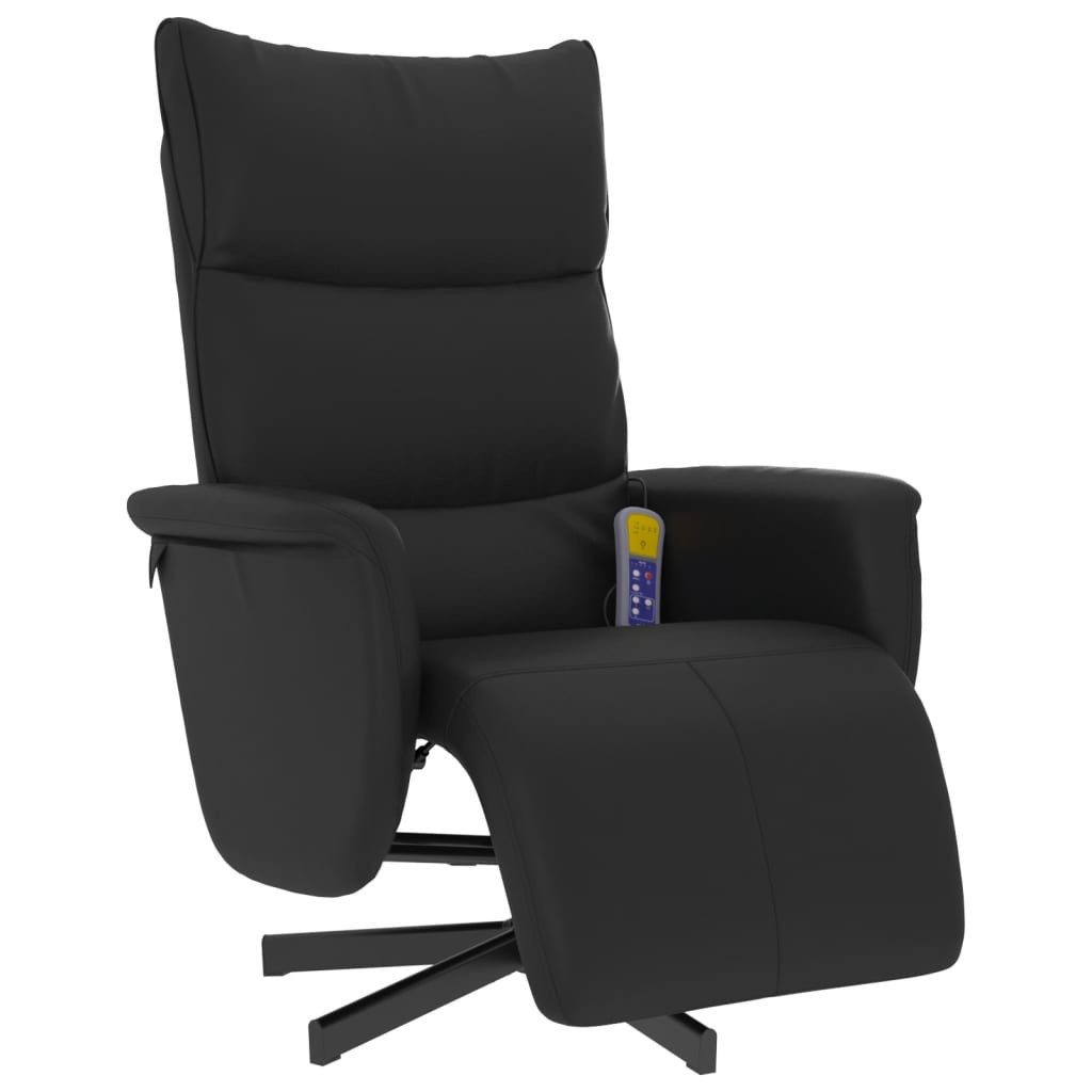 vidaXL Sessel Massagesessel mit Fußteil Schwarz günstig online kaufen