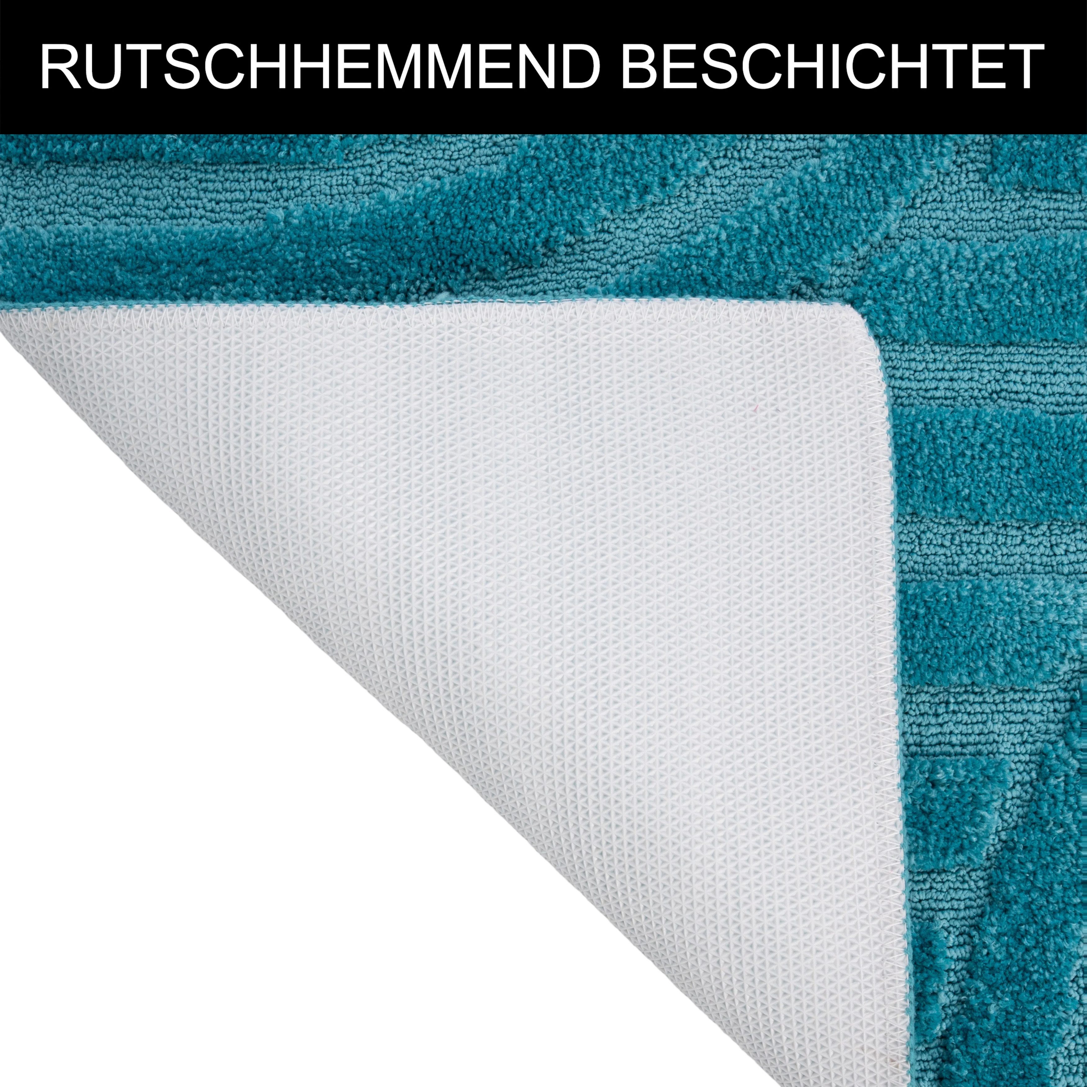 OTTO home Badematte Regona Scandi, Badvorleger, Badezimmer Teppich, Duschvorleger, Höhe 10 mm, rutschhemmend beschichtet, strapazierfähig, Polyester, rechteckig – Bild 5 von 5
