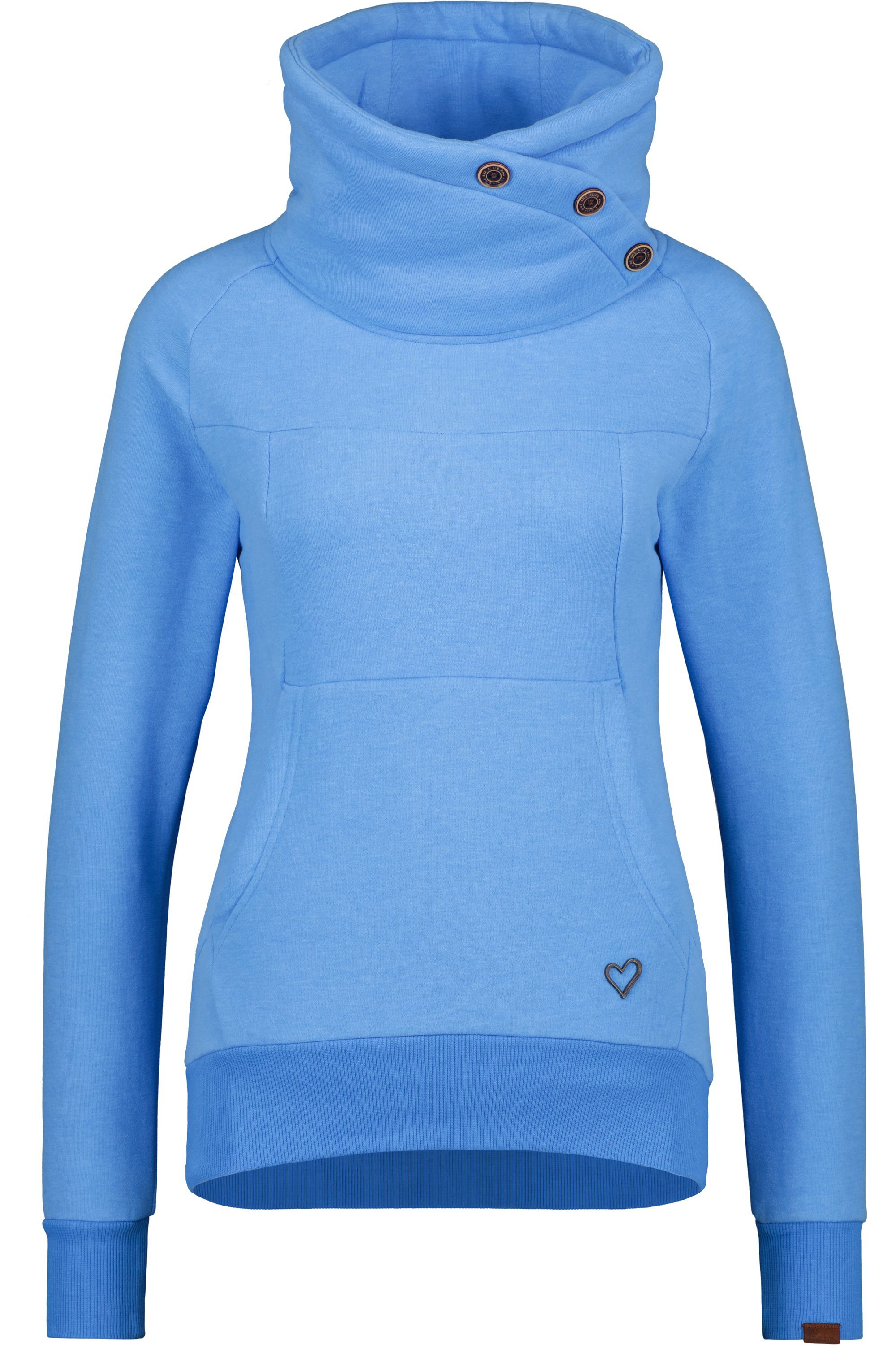 Alife & Kickin Sweatshirt Damen A Sweatshirt VioletAK azure Rundhalspullover, Pullover melange