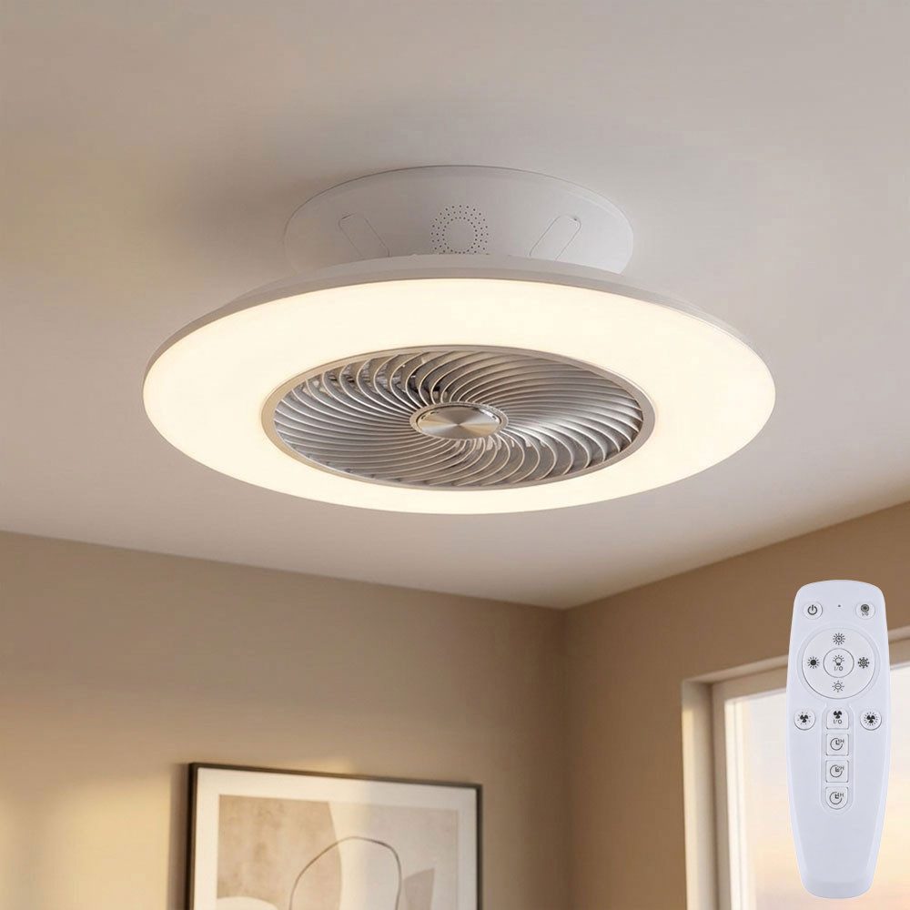 JUST LIGHT Deckenventilator, LED Decken Ventilator Fernbedienung Leuchte dimmbar Tageslicht Lampe