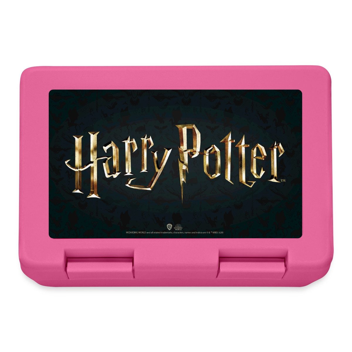 Spreadshirt Lunchbox Harry Potter Filmlogo Gold Brotdose Lunchbox, Plastik, Aluminium