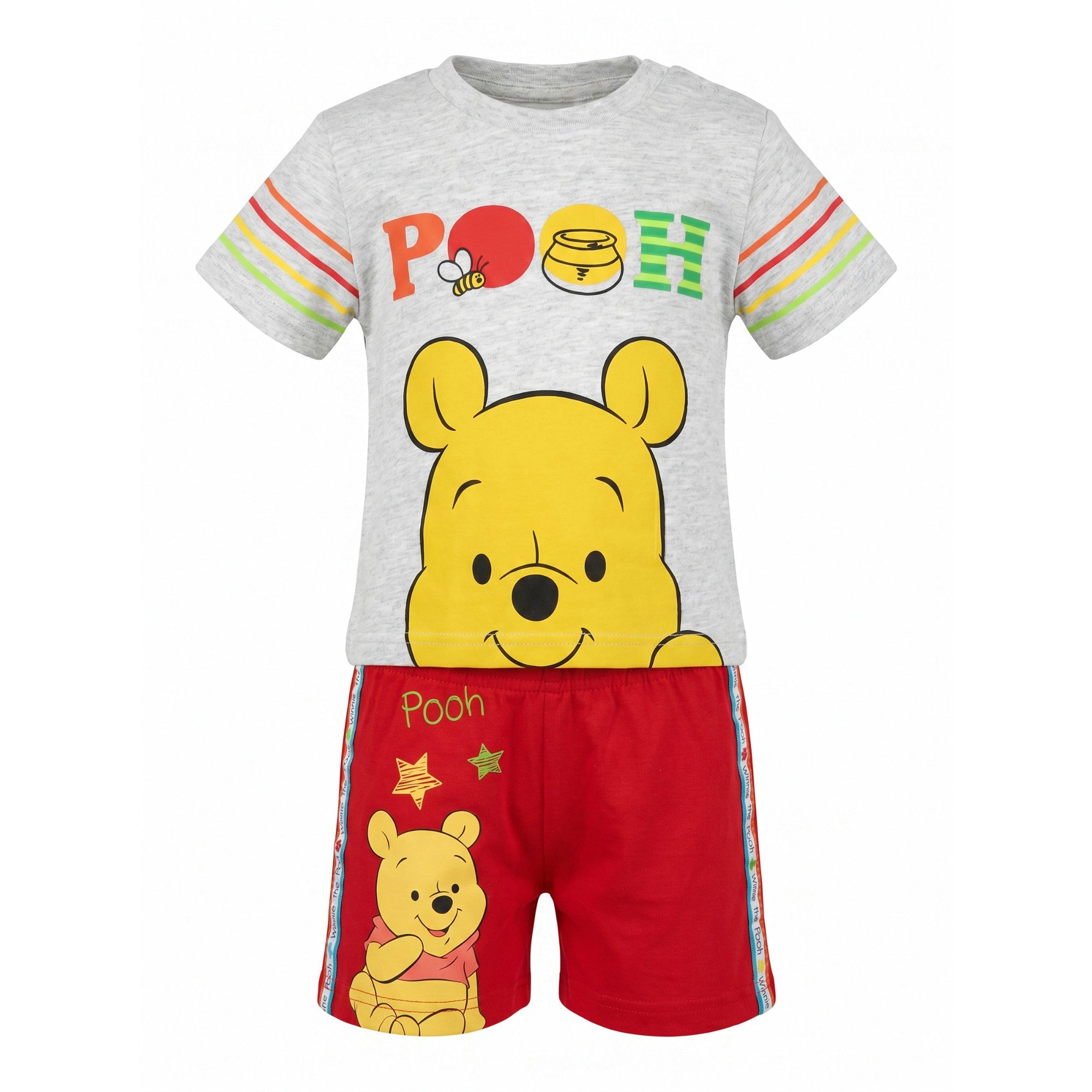 Disney Kurzarmwickelbody Winnie der Pooh Baby Sommerset T-Shirt plus Shorts Gr. 62 bis 86