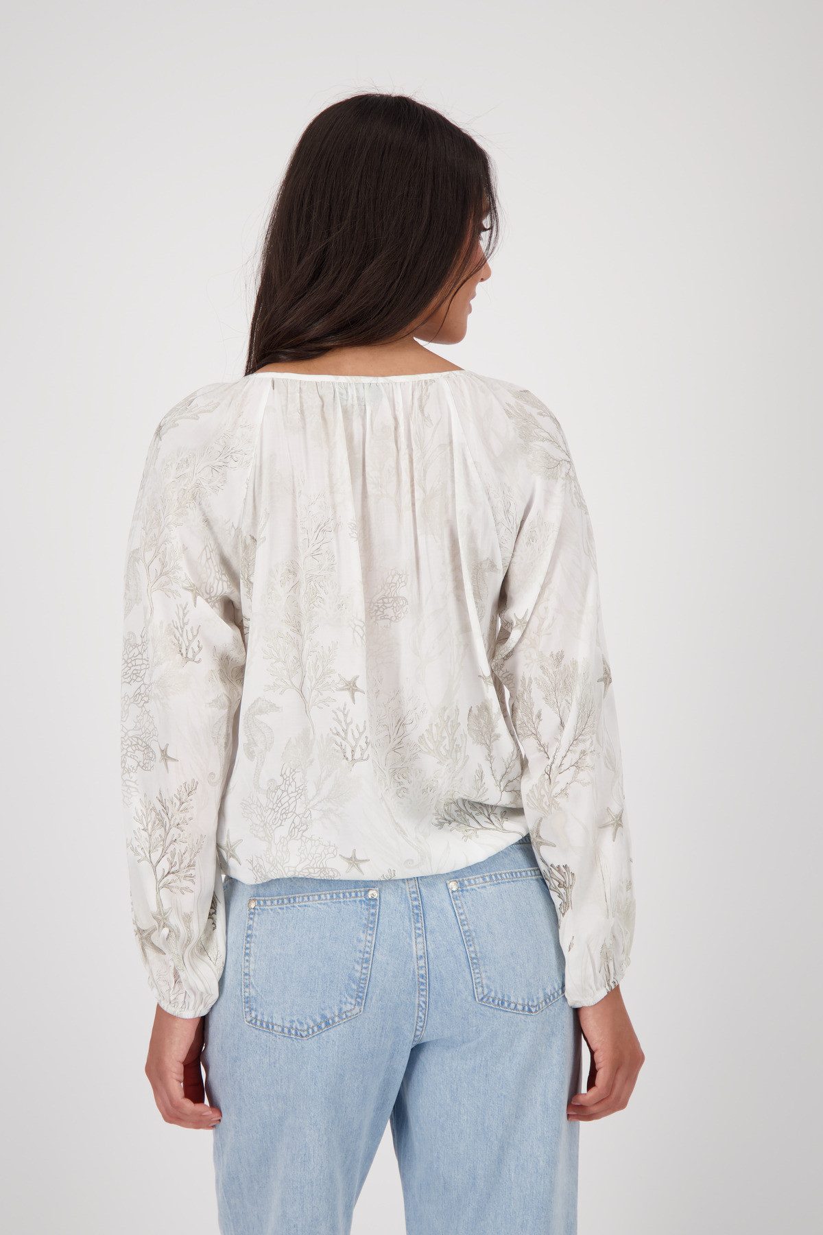 Monari Schlupfbluse mit Alloverprint günstig online kaufen