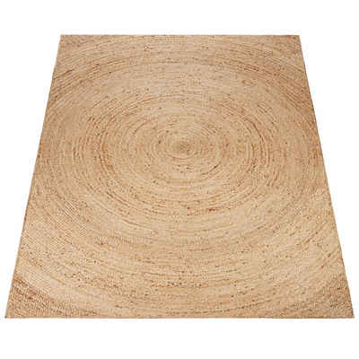 Teppich Skive 687, Paco Home, rechteckig, Höhe: 13 mm, handgeflochten, Kreis Muster, Naturfaser, auch als Läufer