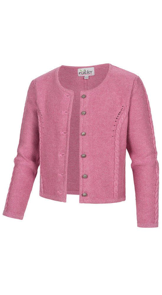 Nübler Trachtenstrickjacke Kinderstrickjacke Amira Madl in Rosa von Nübler