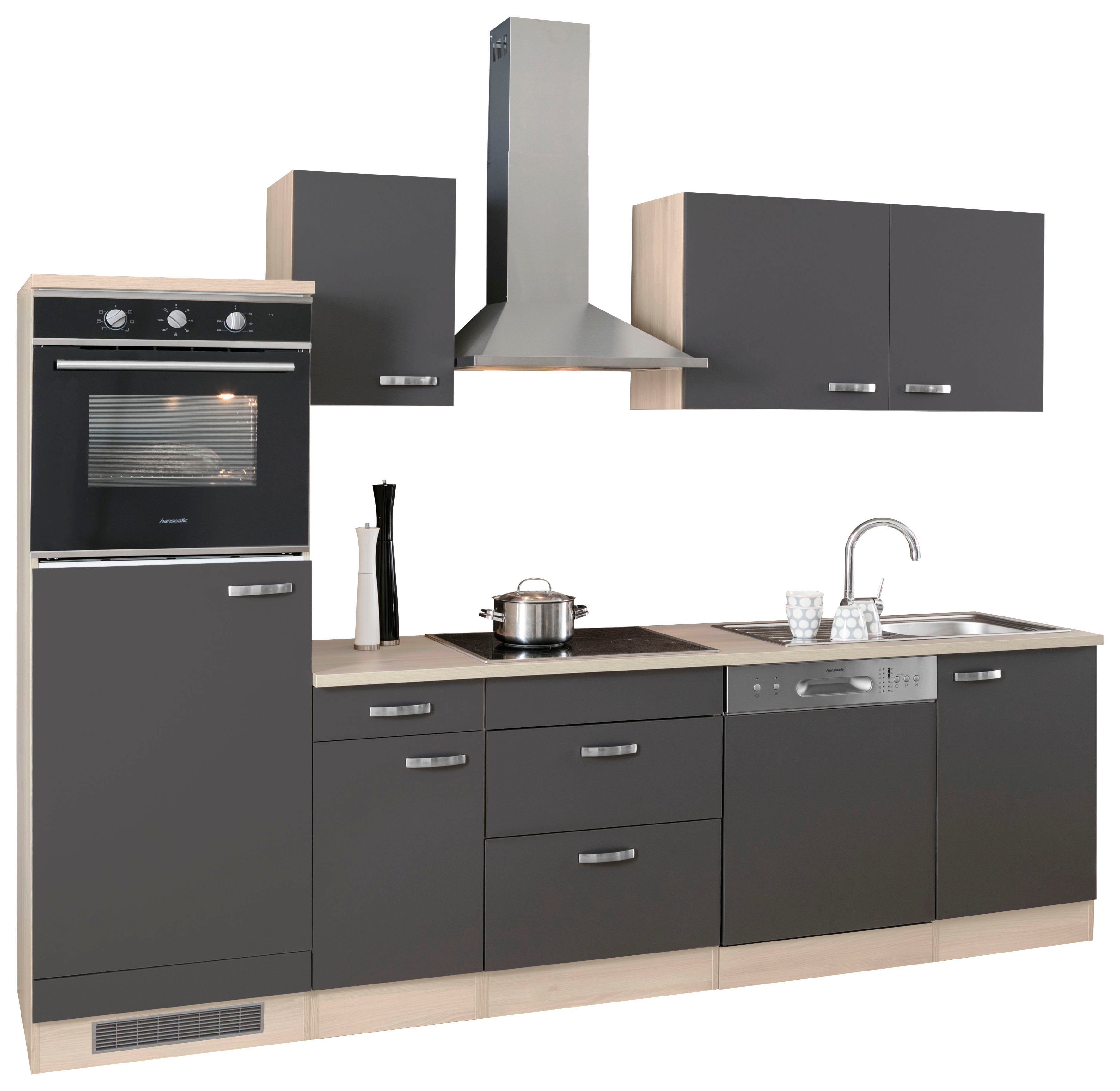 OPTIFIT Küchenzeile Faro, ohne E-Geräte, Breite 270 cm, Für den Einbau  eines Geschirrspülers geeignet