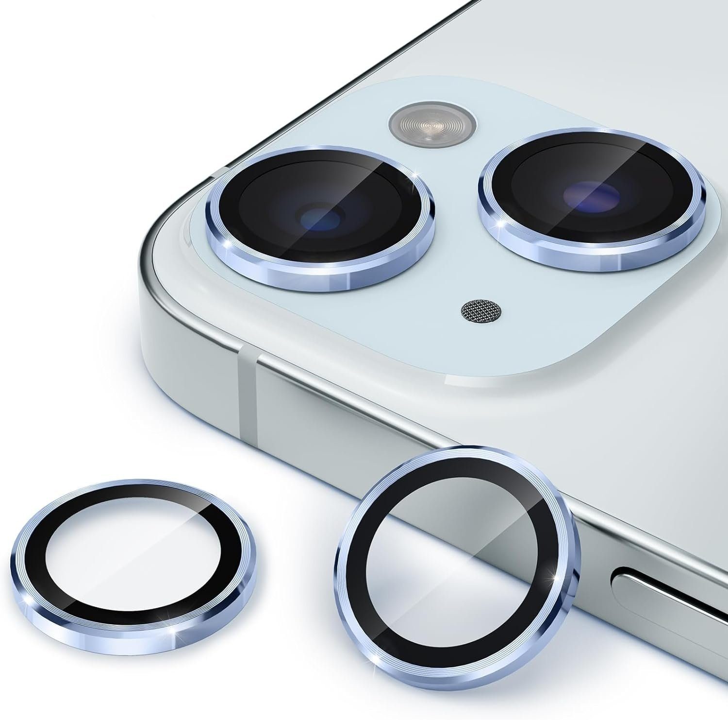 MSM Kameraschutzglas 2X Linsenglas Kameraglas für Apple iPhone 15 / 15 Plus Panzerfolie 9H