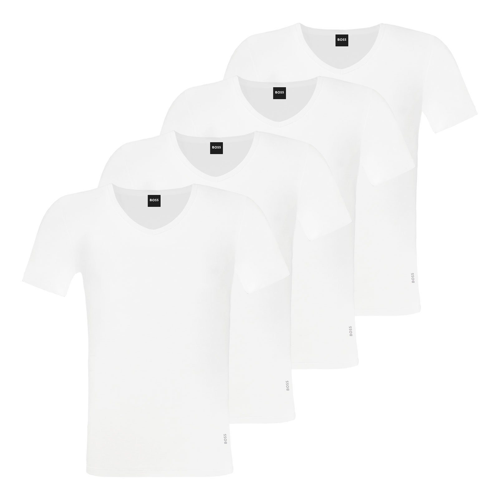 BOSS Unterziehshirt Modern T-Shirt (4-St) mit V-Ausschnitt