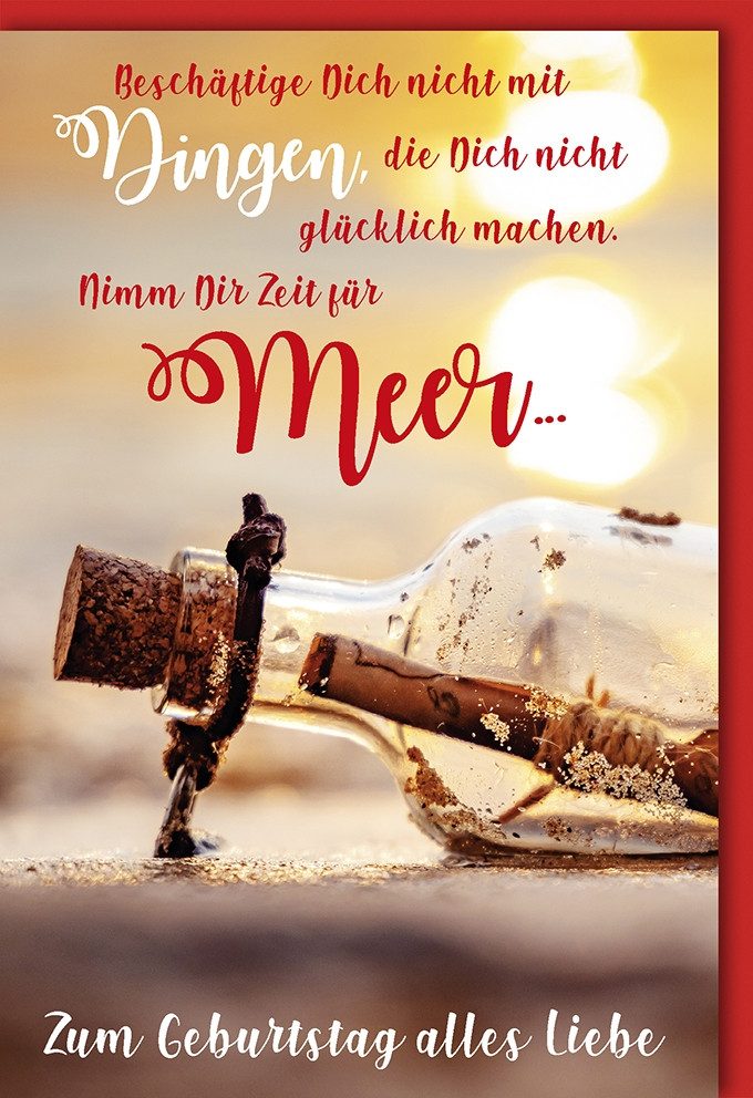 Grußkarten Geburtstag - Glückwunschkarte im Format 11,5 x 17 cm mit Umschlag - Fl