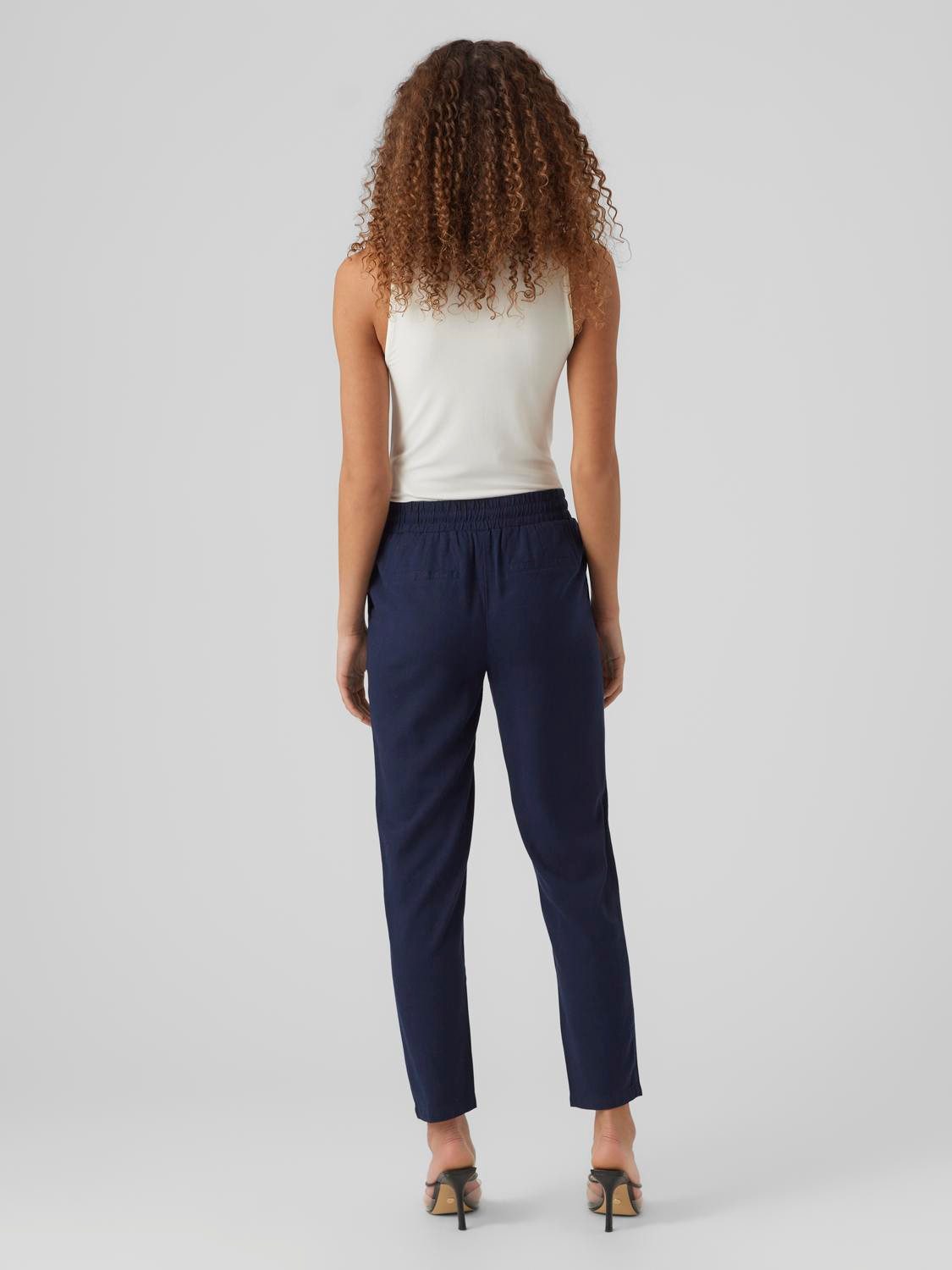 Vero Moda Stoffhose Legere Leinen Stoffhose günstig online kaufen