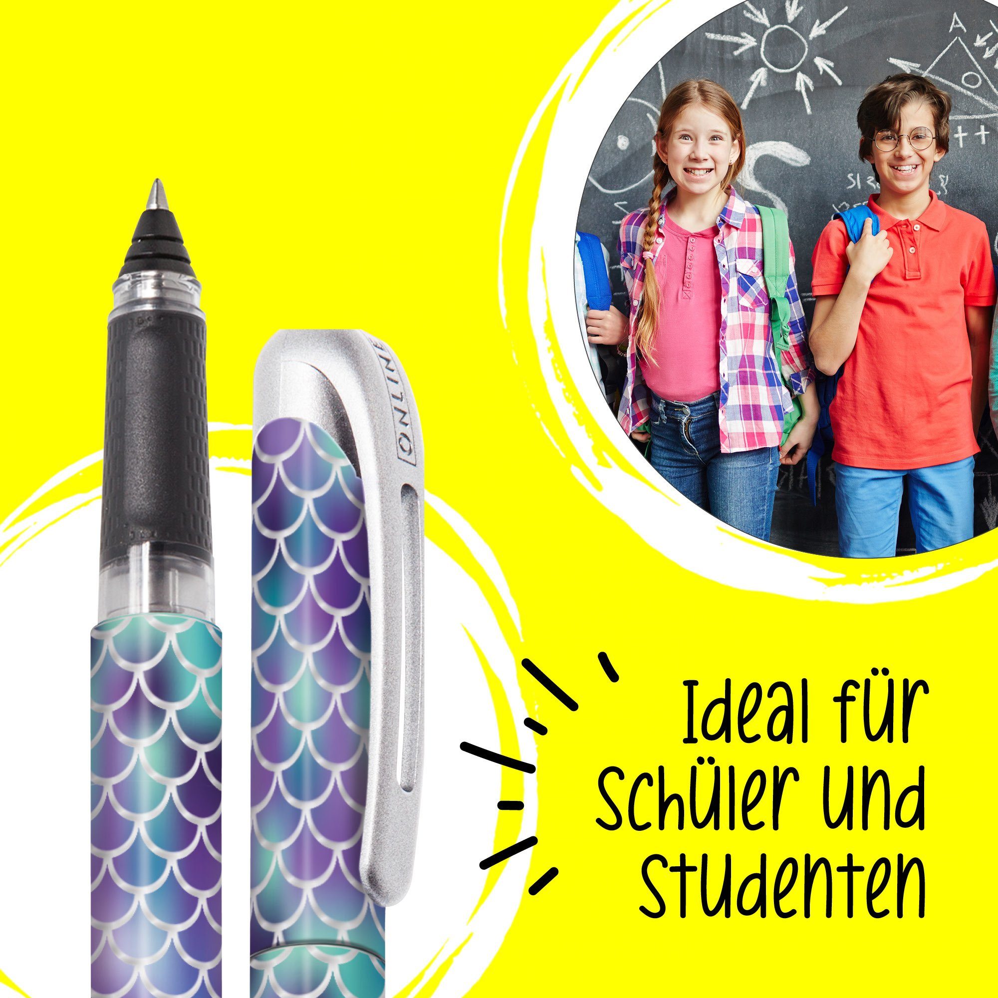 Online Pen Tintenroller College Tintenpatronen-Rollerball, ergonomisch, ideal für die Schule, hergestellt in Deutschland – Bild 4 von 5
