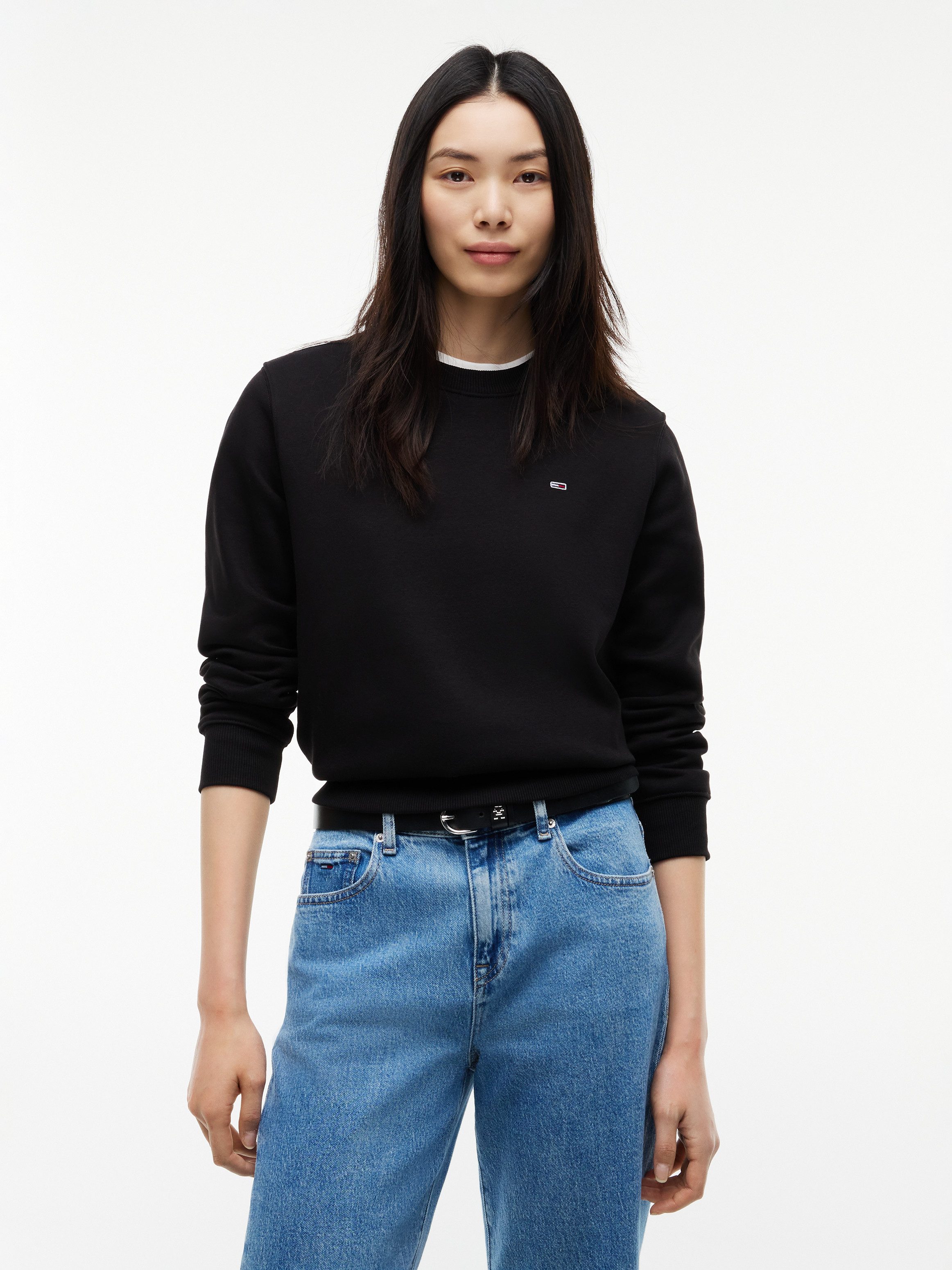 Tommy Jeans Sweatshirt TJW REG S FLAG CREW mit Logostickerei, Regular Fit