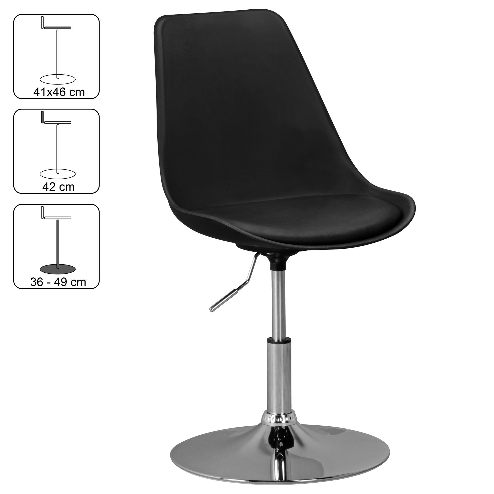 FINEBUY Esszimmerstuhl SuVa5071_1 (Drehsessel Kunstleder Esszimmerstuhl günstig online kaufen