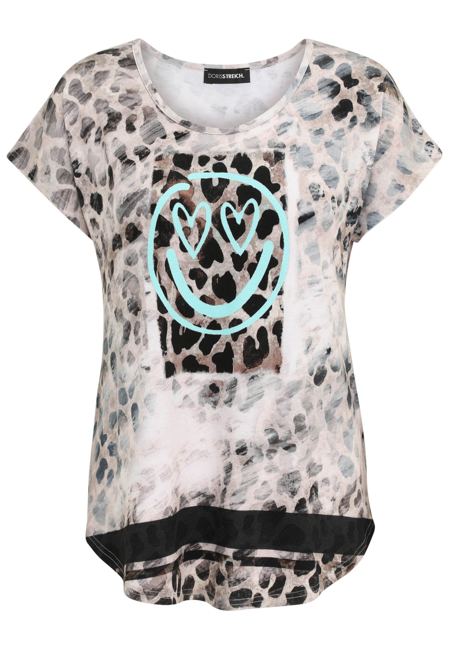 Doris Streich Rundhalsshirt (1-tlg) mit Leo-Muster