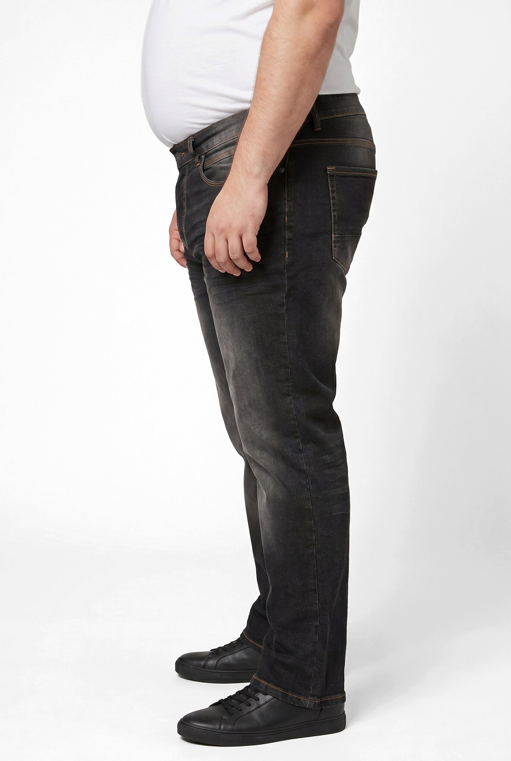 Men Plus 5-Pocket-Jeans Jeans Denim Tapered Loose Fit 5-Pocket – Bild 4 von 5