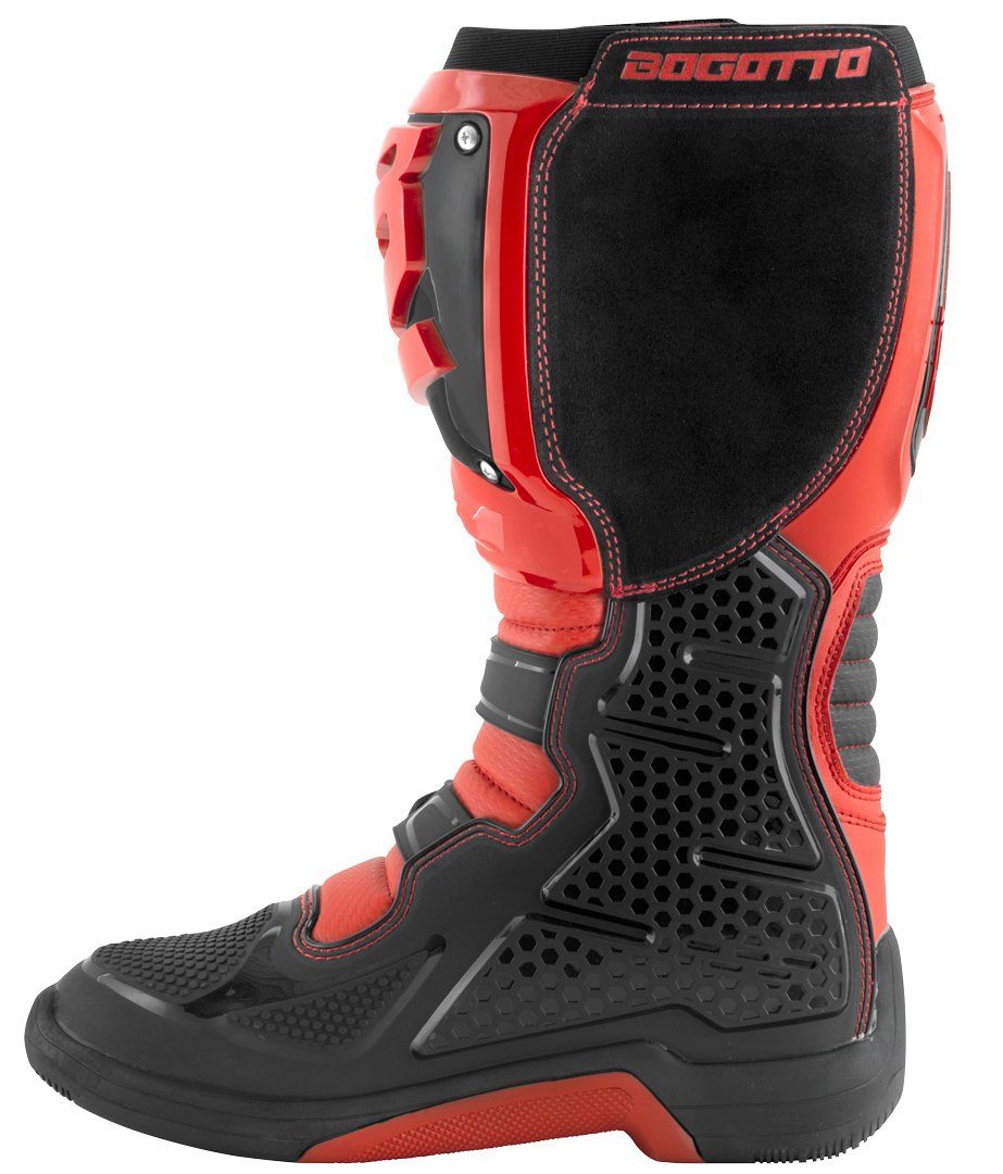 Motorradstiefel Stiefel Motocross Red/Black Bogotto MX-6