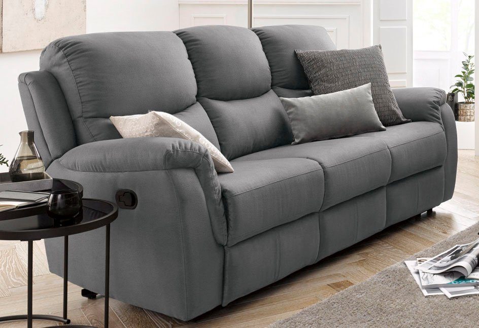 OTTO home 3-Sitzer Diana, B: 205cm, mit Relaxfunktion und Federkern, hohe Belastbarkeit
