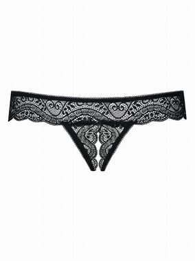 Obsessive Stringtanga Miamor Tanga ouvert Spitze - Schwarz (1-St., ouvert) transparent, offener Schritt