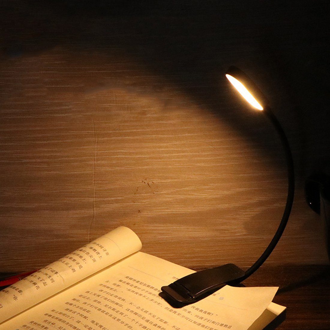 Bett Nachtlesen ins Wiederaufladbare USB für Klemme, LED Leselampe Klemmleuchte Farbtemperatur Haiaveng Leselampe Buch 3 Buchlampe, Modi,