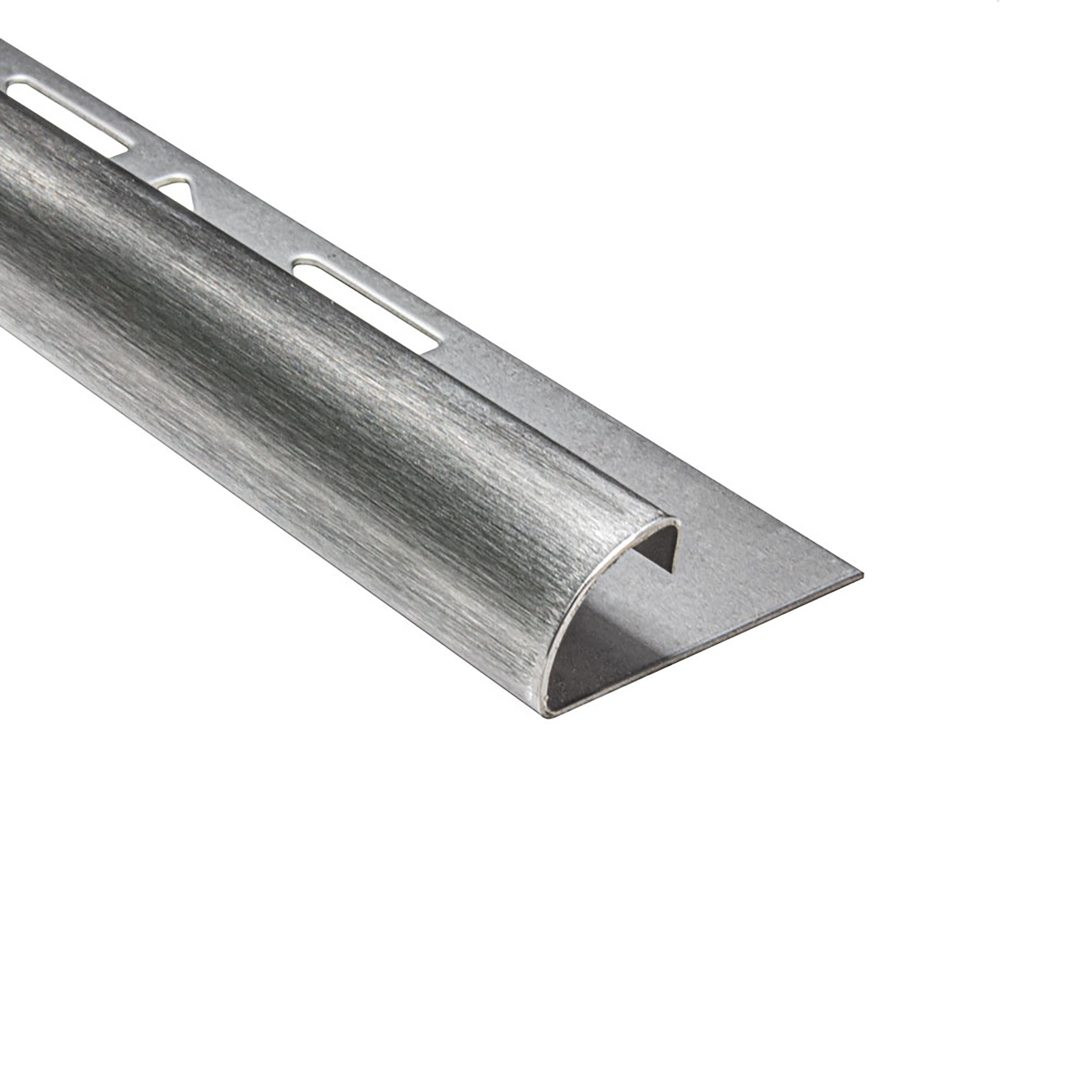 tktrading24 Abschlussprofil 10x Viertelkreis Fliesenprofil Edelstahl 250cm 11mm Gebürstet (Set, 10er)