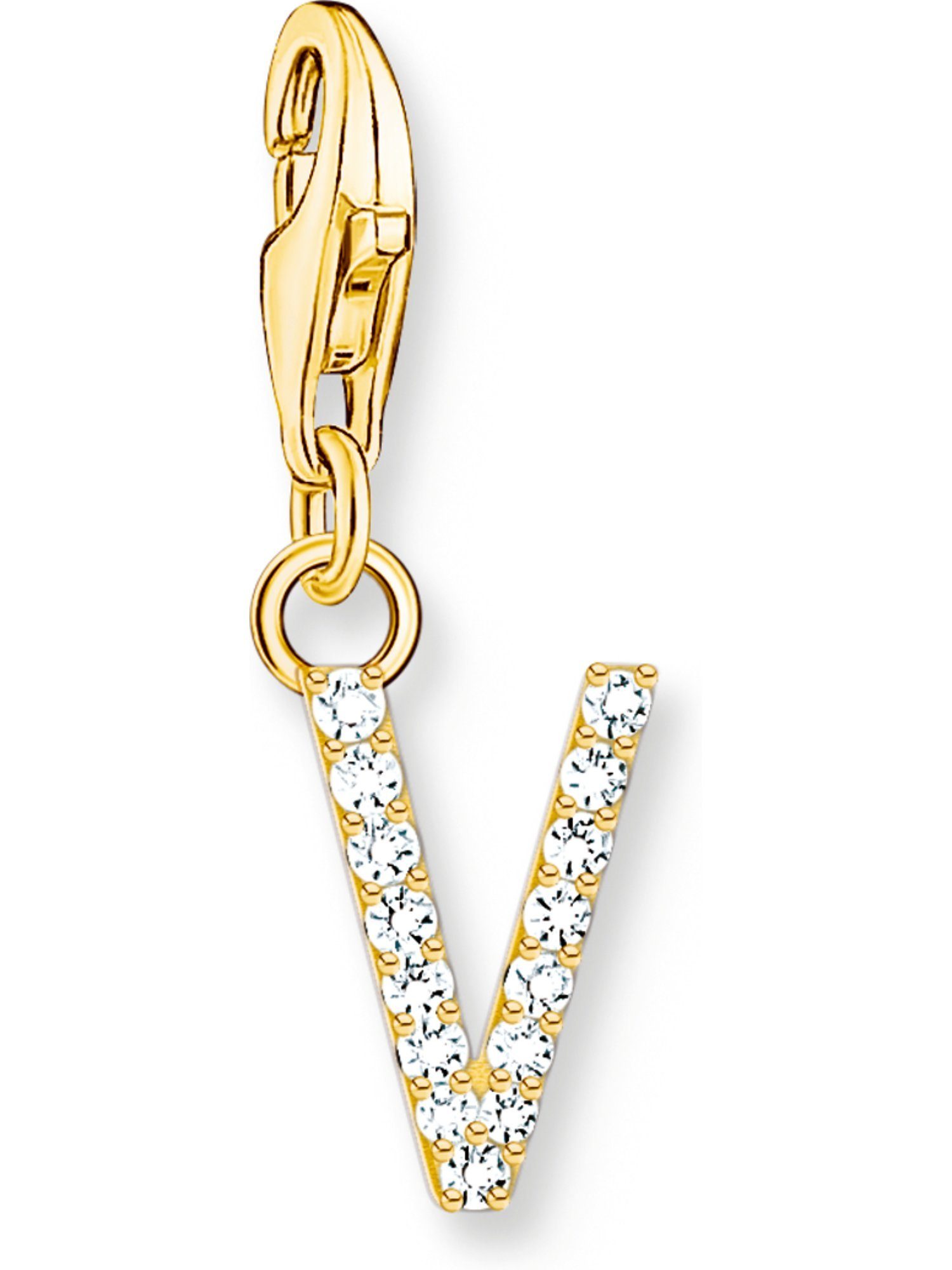 Kettenanhänger Thomas Sabo Damen-Charm 925er Silber Zirkonia