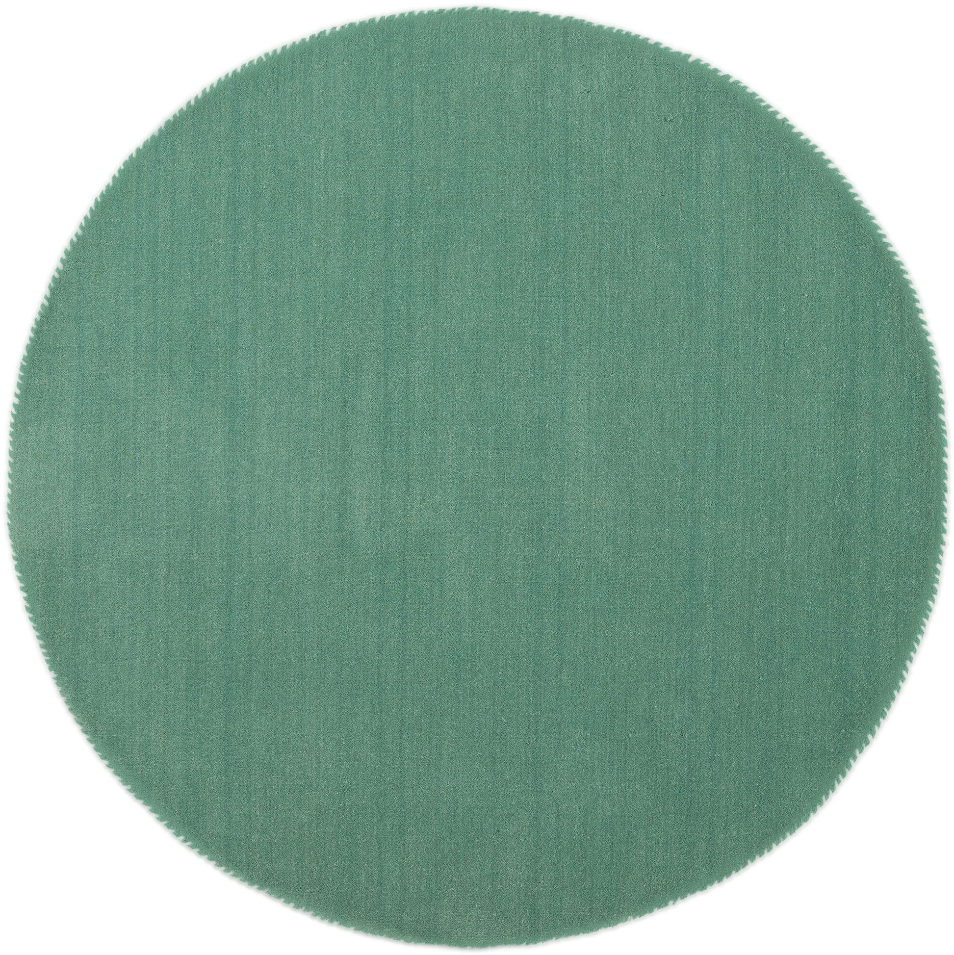 carpetfine Wollteppich Gabbeh Lola Uni, rund, Höhe: 14 mm, mit natürlichem Pflanzenmaterial von Hand gewebt, auch als Läufer