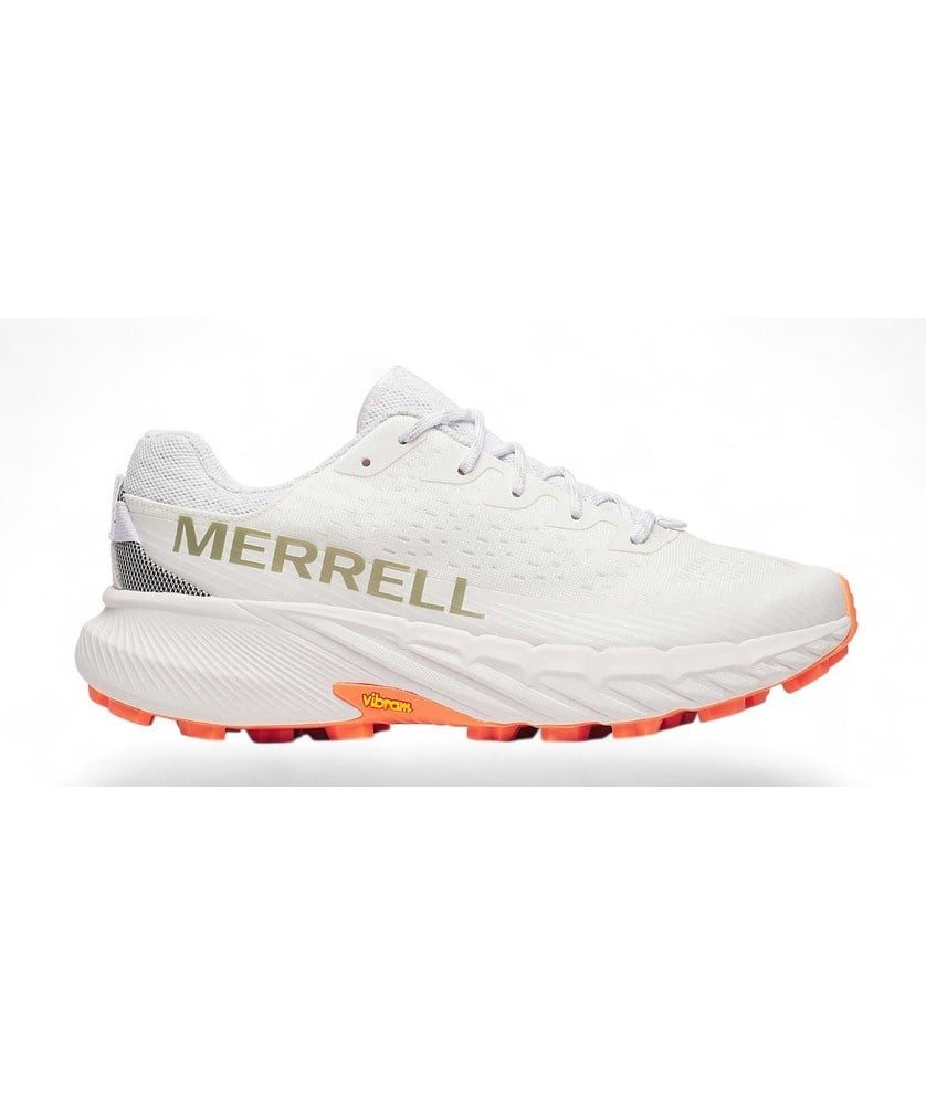 Merrell Agility Peak 5 (angenehmer Tragekomfort, Rock Plate) weiss/flame Laufschuh