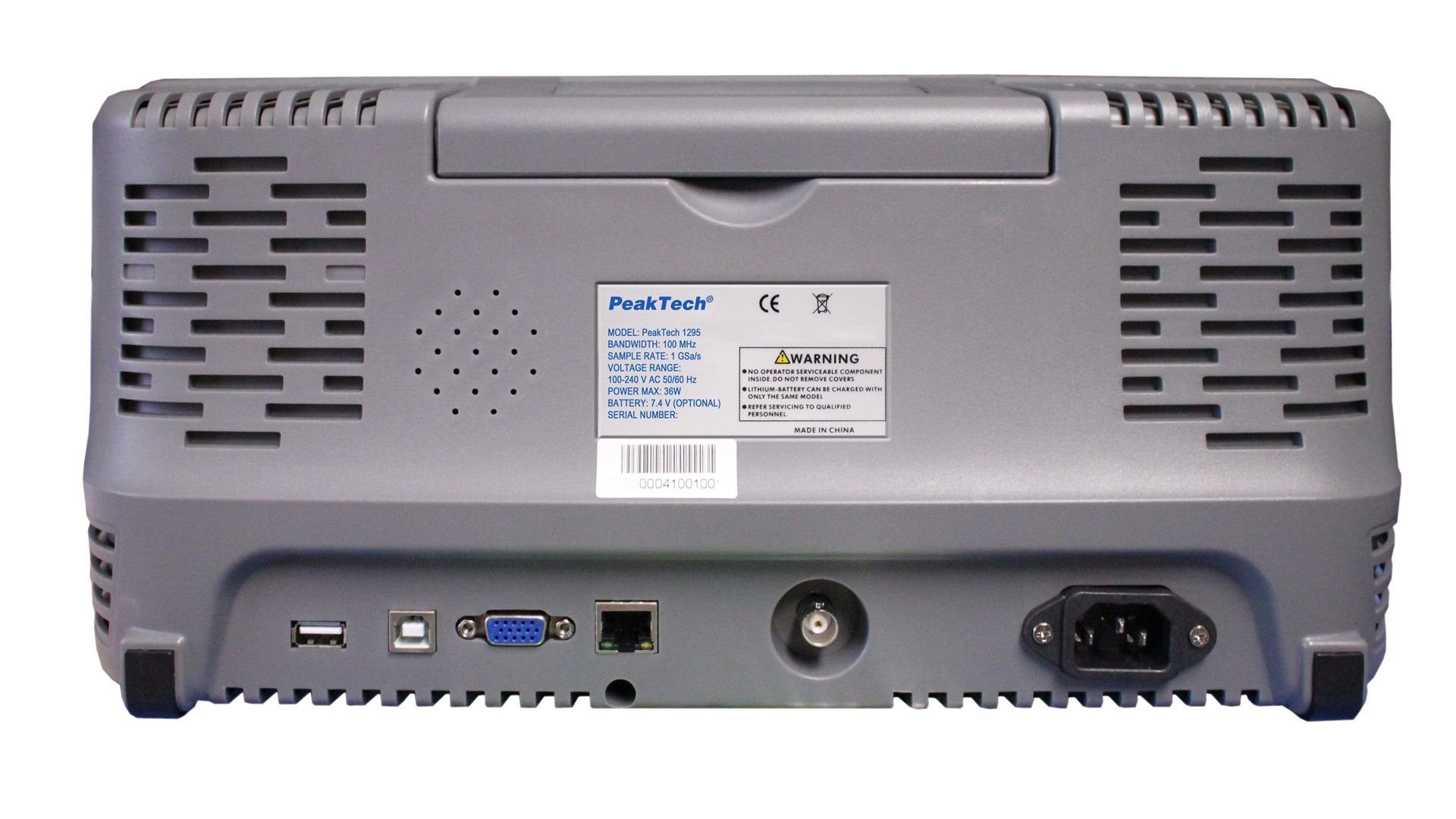PeakTech Spannungsprüfer GS/s 1295: Touchscreen-Oszilloskop, 100 CH P PeakTech 1 ~ (1 St) 4 MHz ~ 