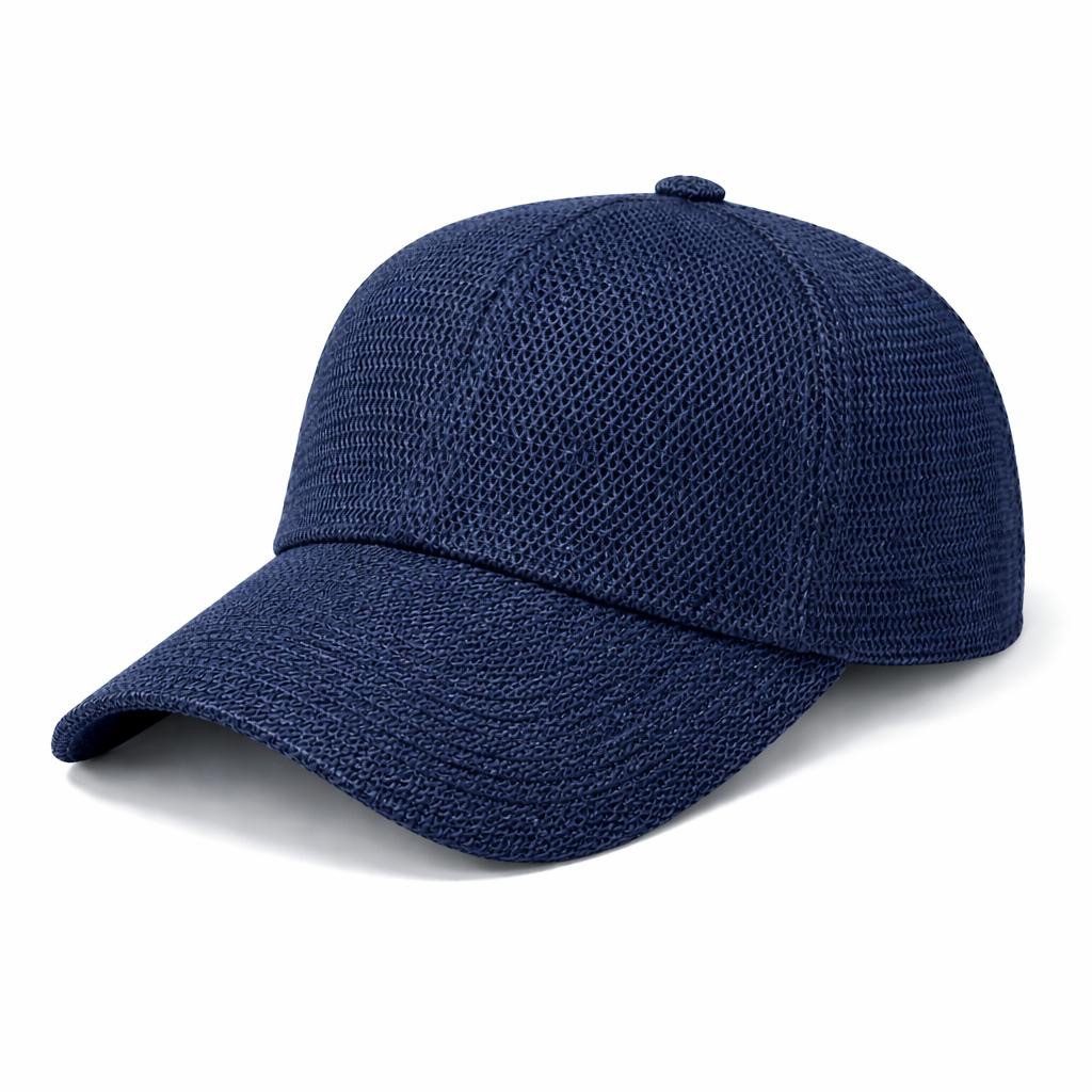 Baseball Cap Kappe aus Papierstroh verstellbarer Metallverschluss