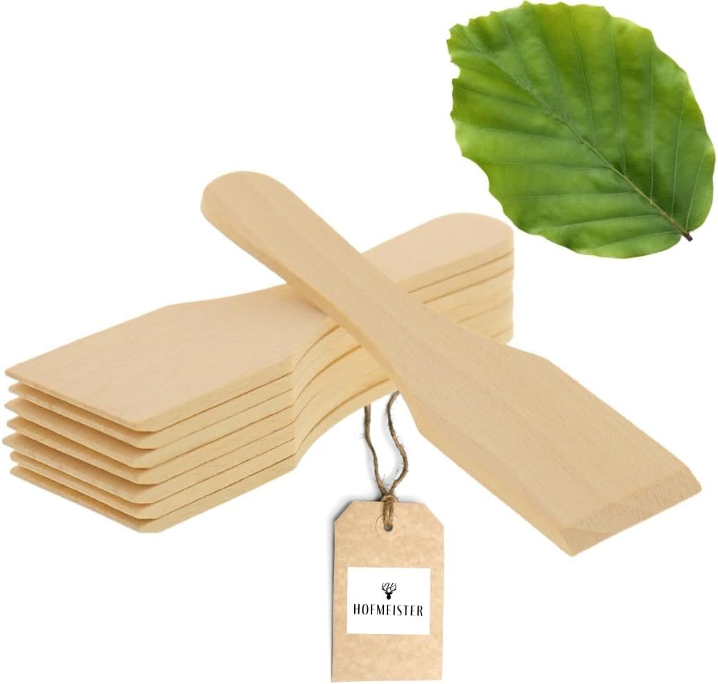 Hofmeister Raclette Raclettschaber 8er Set Buchenholz Schaber Holzschaber