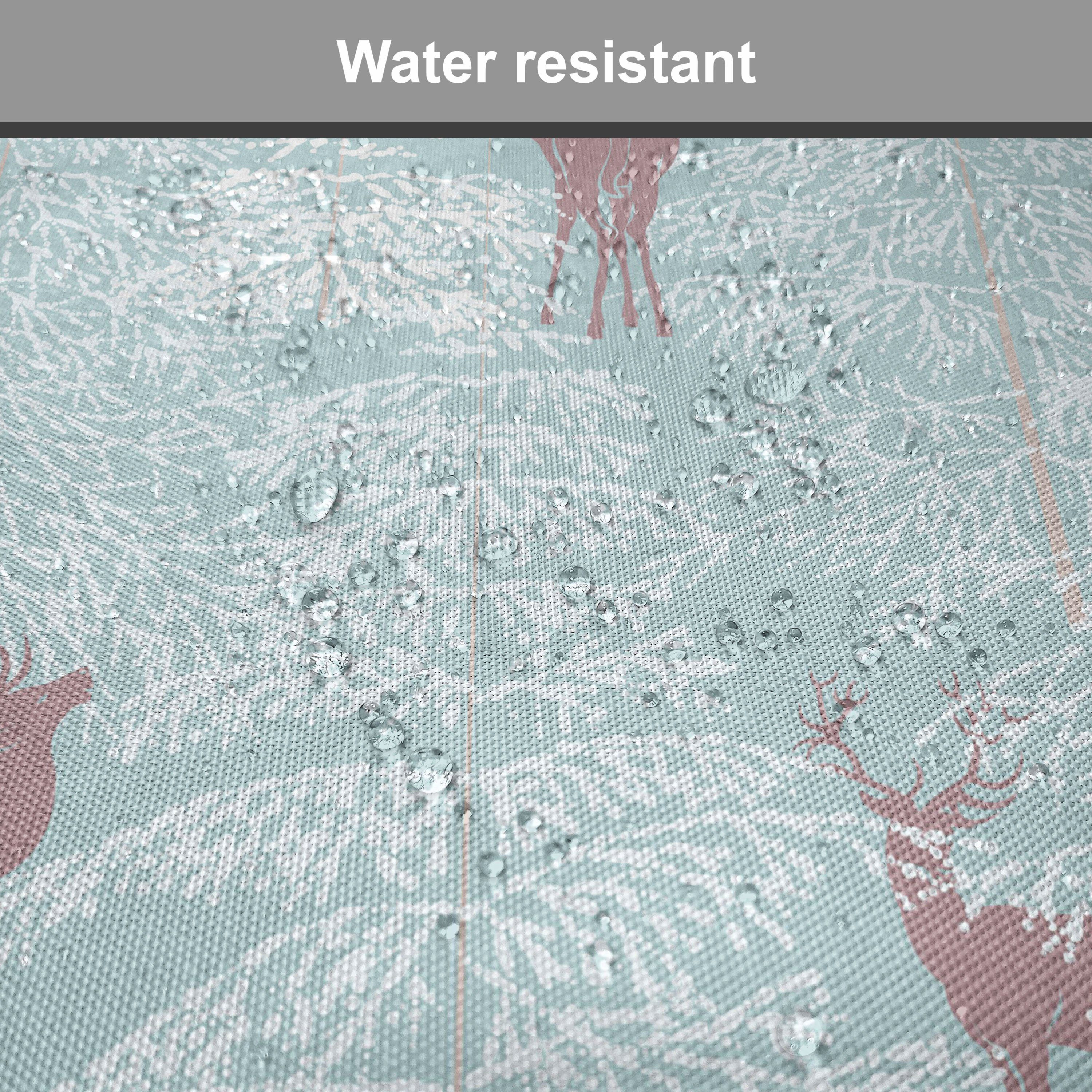 Abakuhaus Stuhlkissen Dekoratives wasserfestes Kissen Küchensitze, im Hirsch Bäume mit Riemen für Wald Winter