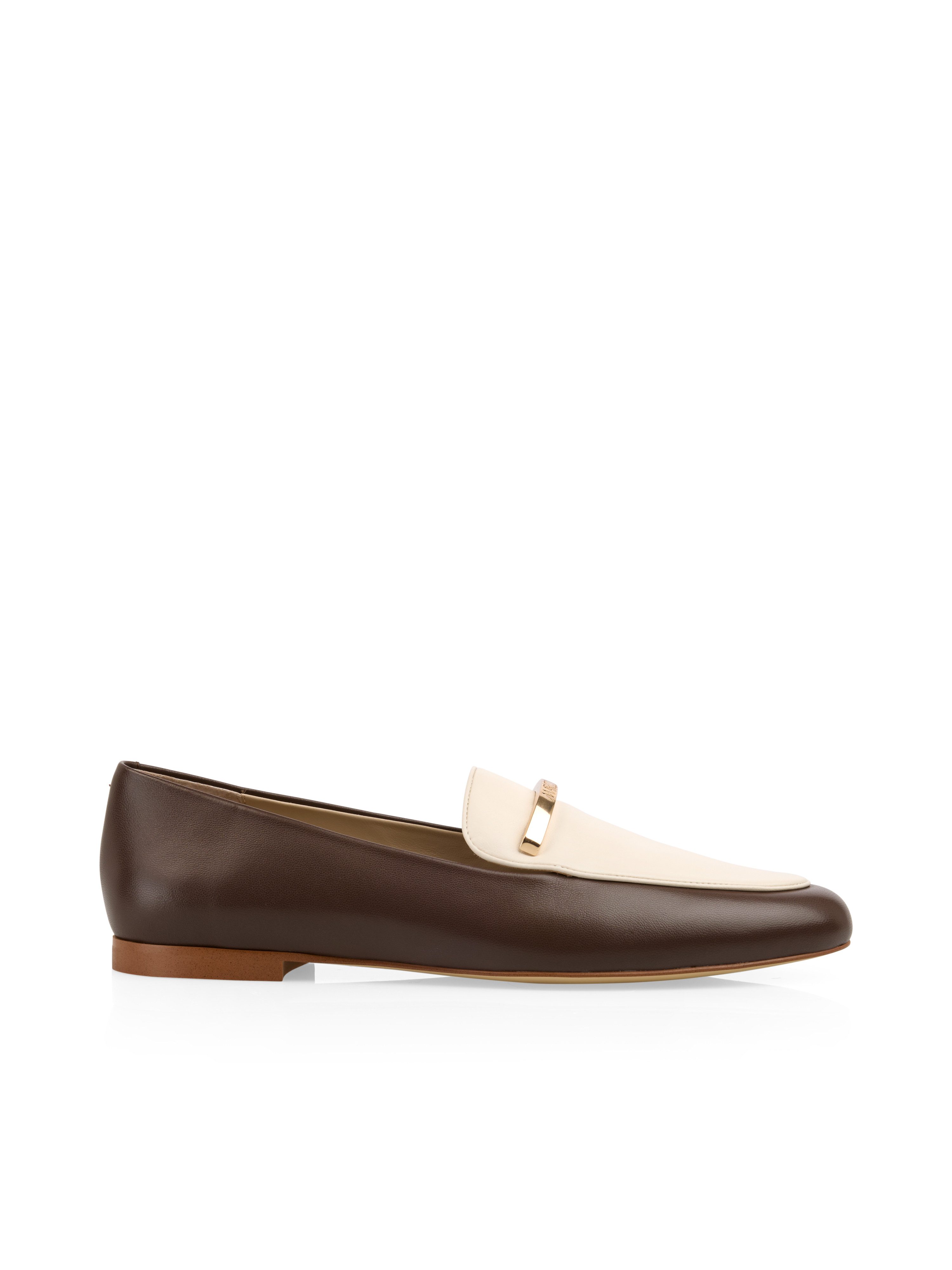 Marc Cain Slipper Loafer, Businessschuh mit goldfarbener Zierspange