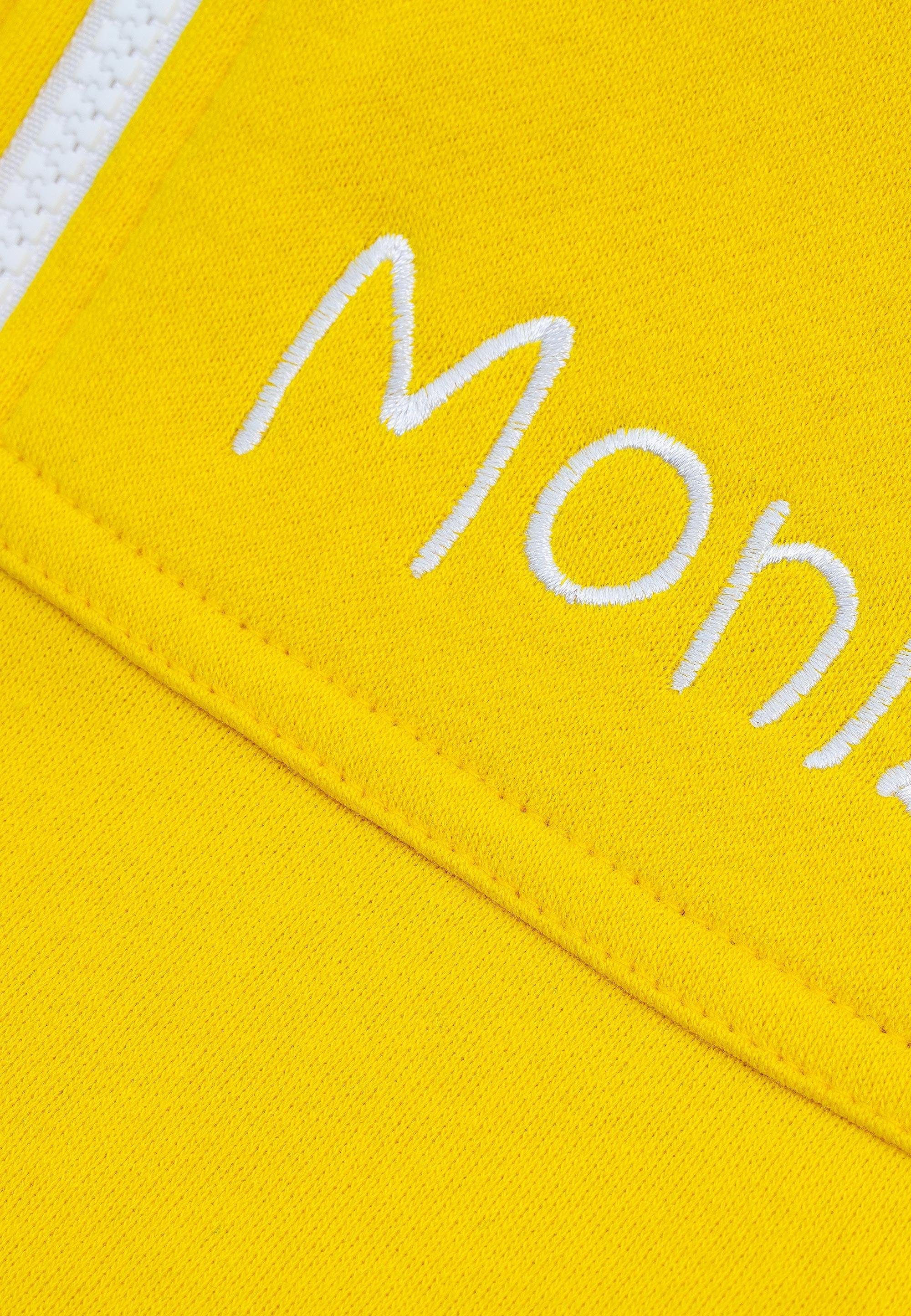 Moniz Jumpsuit aus kuschelig weichem Material gelb-weiß
