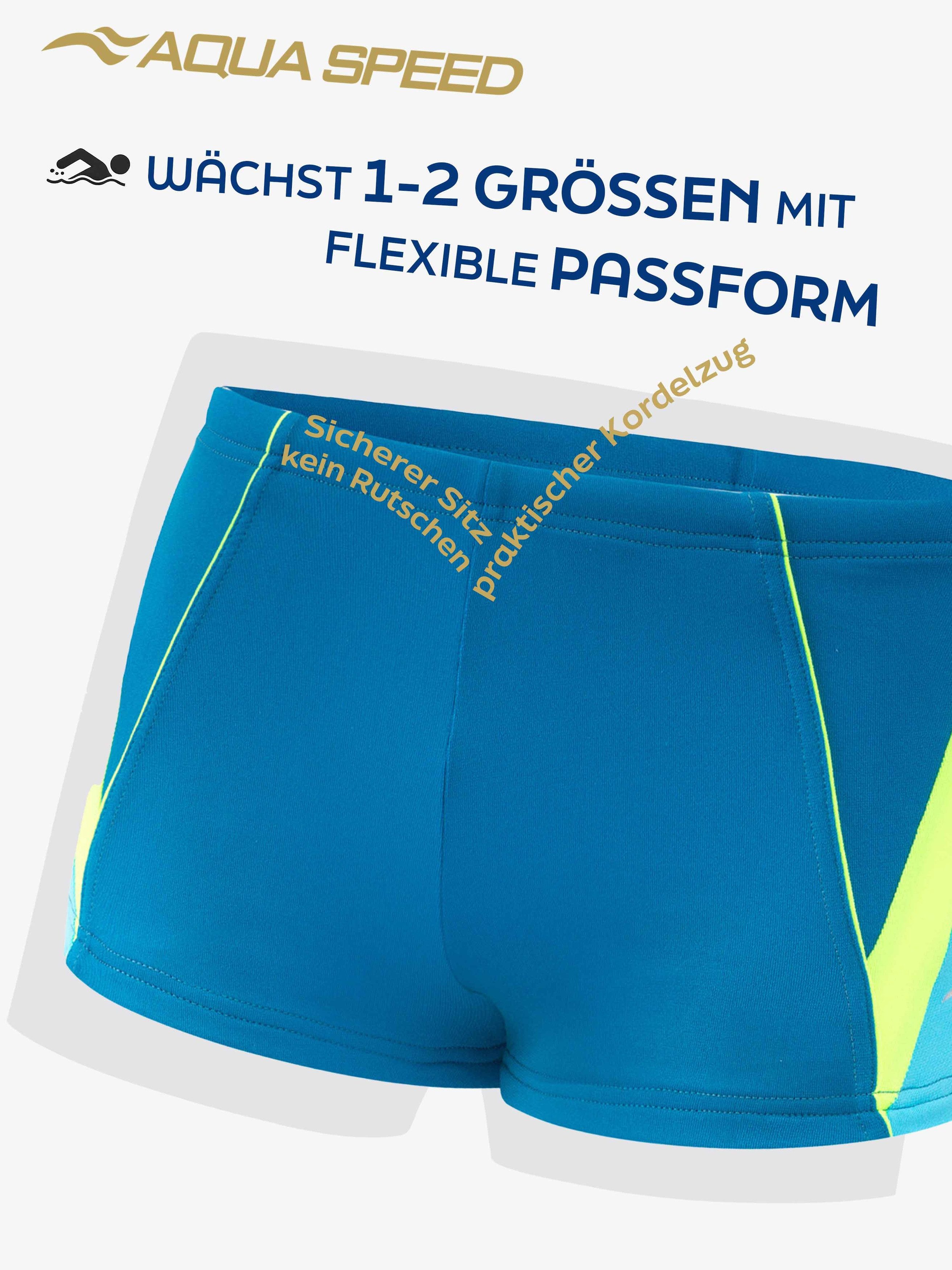Aqua Speed Badehose Jungen Kinder Badehose Schwimmhose Modern Kordelzug 140-158 cm (Einzelartikel) Chlorresistent, Perfekte Passform, Schwimmtraining & Freizeit – Bild 4 von 5
