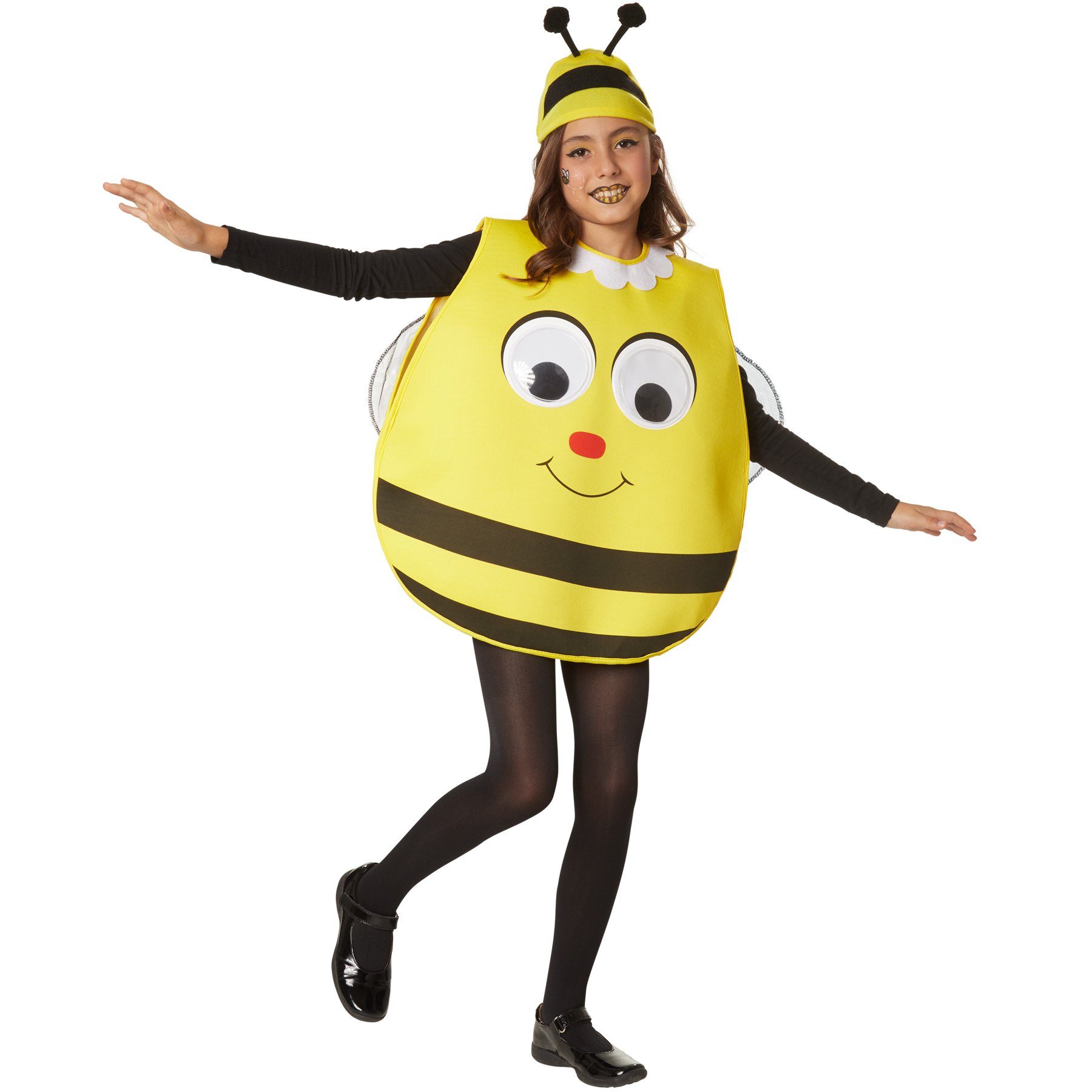 dressforfun Kostüm Kinderkostüm Cartoon Biene, Poncho in Einheitsgröße