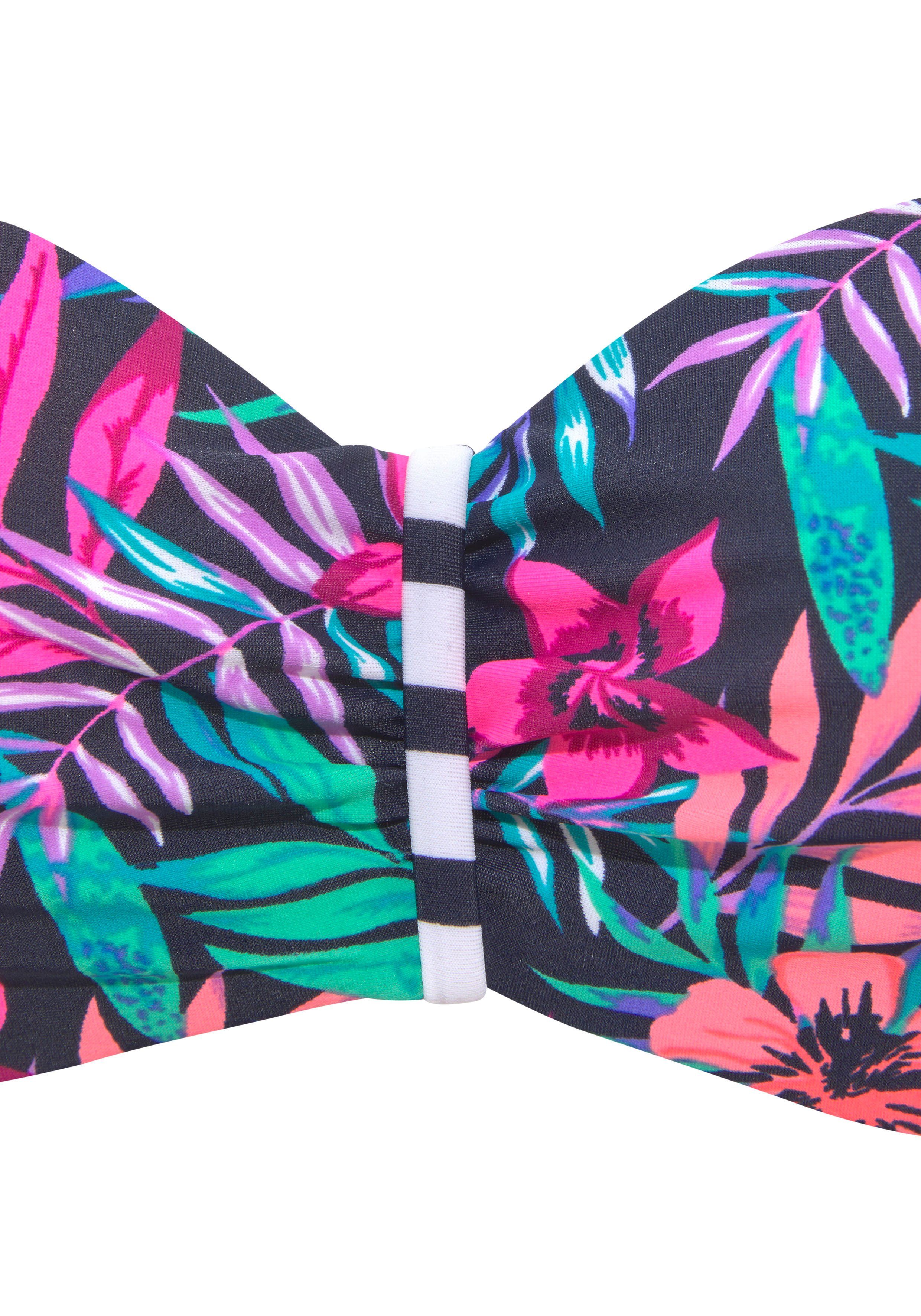 Venice Beach Bandeau-Bikini-Top Summer, mit geraffter Mitte