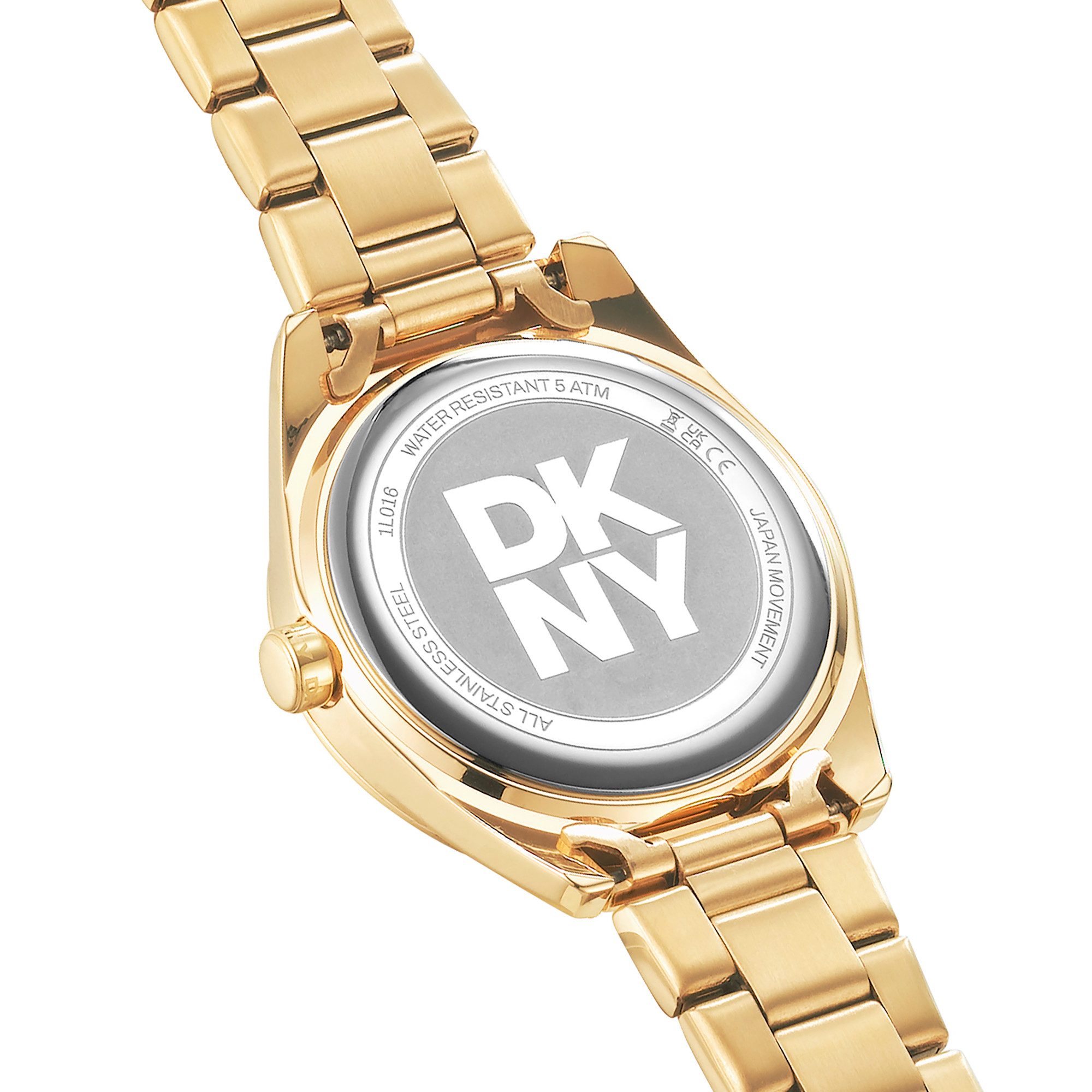 DKNY Quarzuhr Chambers Midi DK1L016M0065, Armbanduhr, Damenuhr, Edelstahlarmband, analog