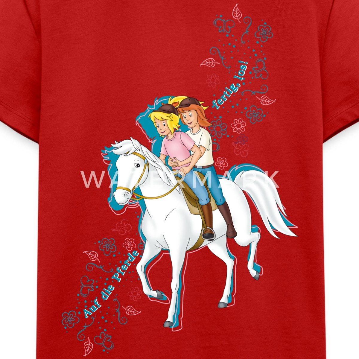 Spreadshirt T-Shirt Bibi Und Tina Auf Die Pferde Fertig Los Kinder Premium T-Shirt (1-tlg)