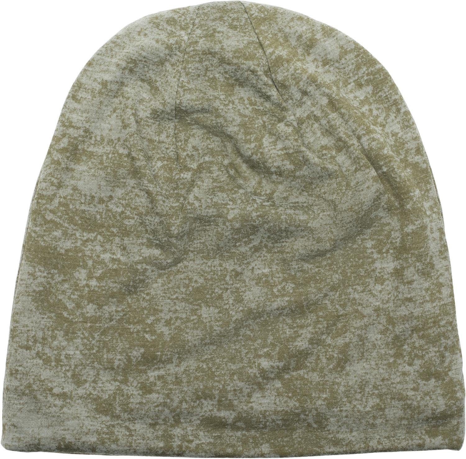 Mütze Muster Batik styleBREAKER Beanie Oliv Beanie (1-St)