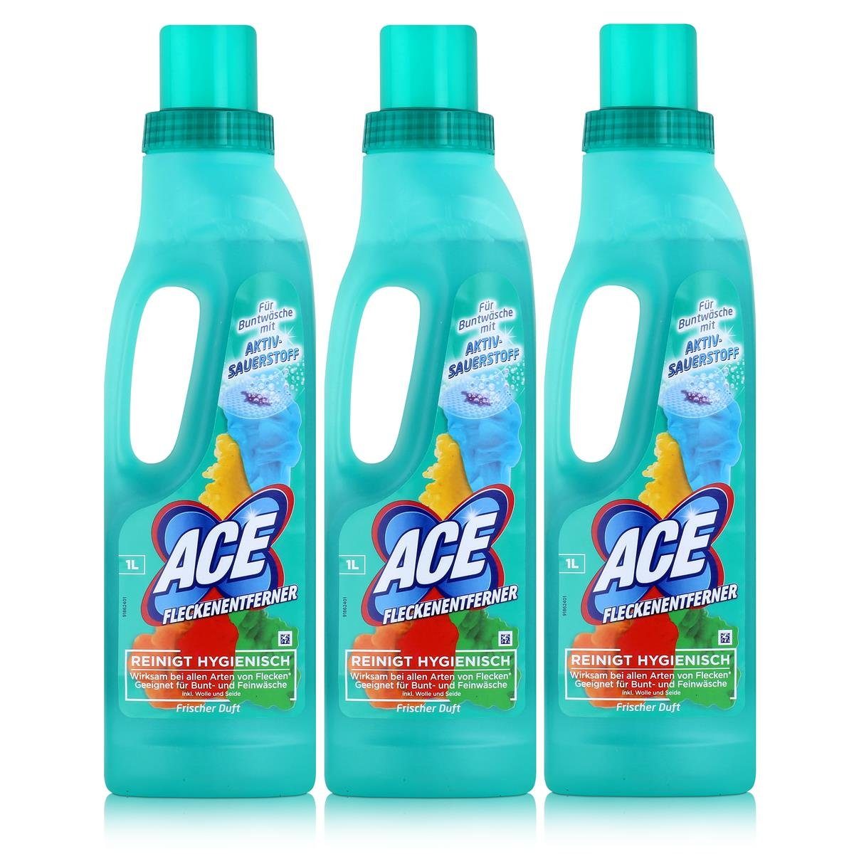 ACE ACE Пятновыводитель Frische Duft 1L - Reinigt Hygienisch (3er Pack) Fleckentferner