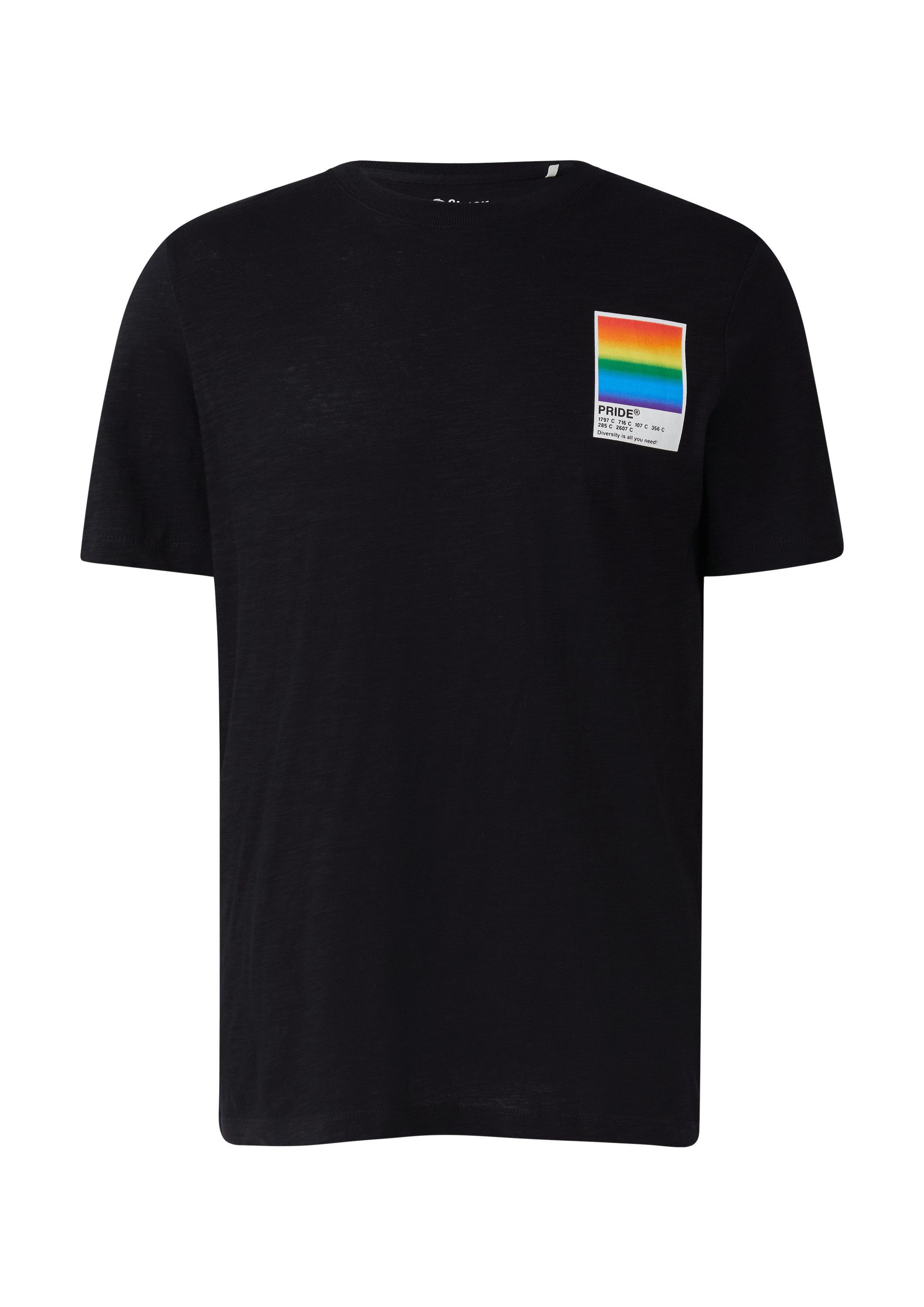 s.Oliver Kurzarmshirt T-Shirt T-Shirt mit Pride-Motiv günstig online kaufen