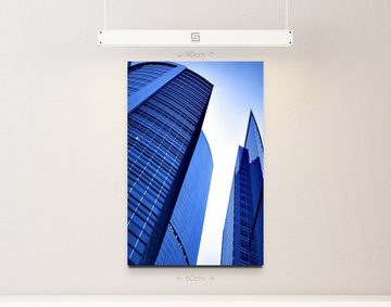 Sinus Art Leinwandbild Fotografie - hohes Bürogebäude - Leinwandbild