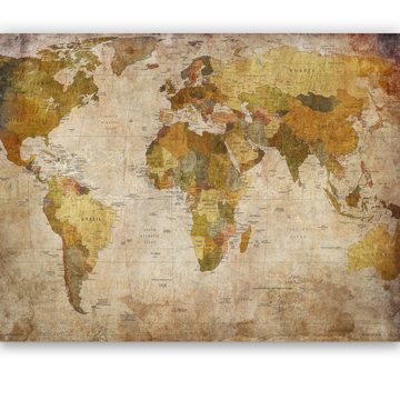 murimage® Fototapete Fototapete Weltkarte 183 x 127 cm Landkarte Worldmap Länder vintage historisch alt Tapete inklusive Kleister