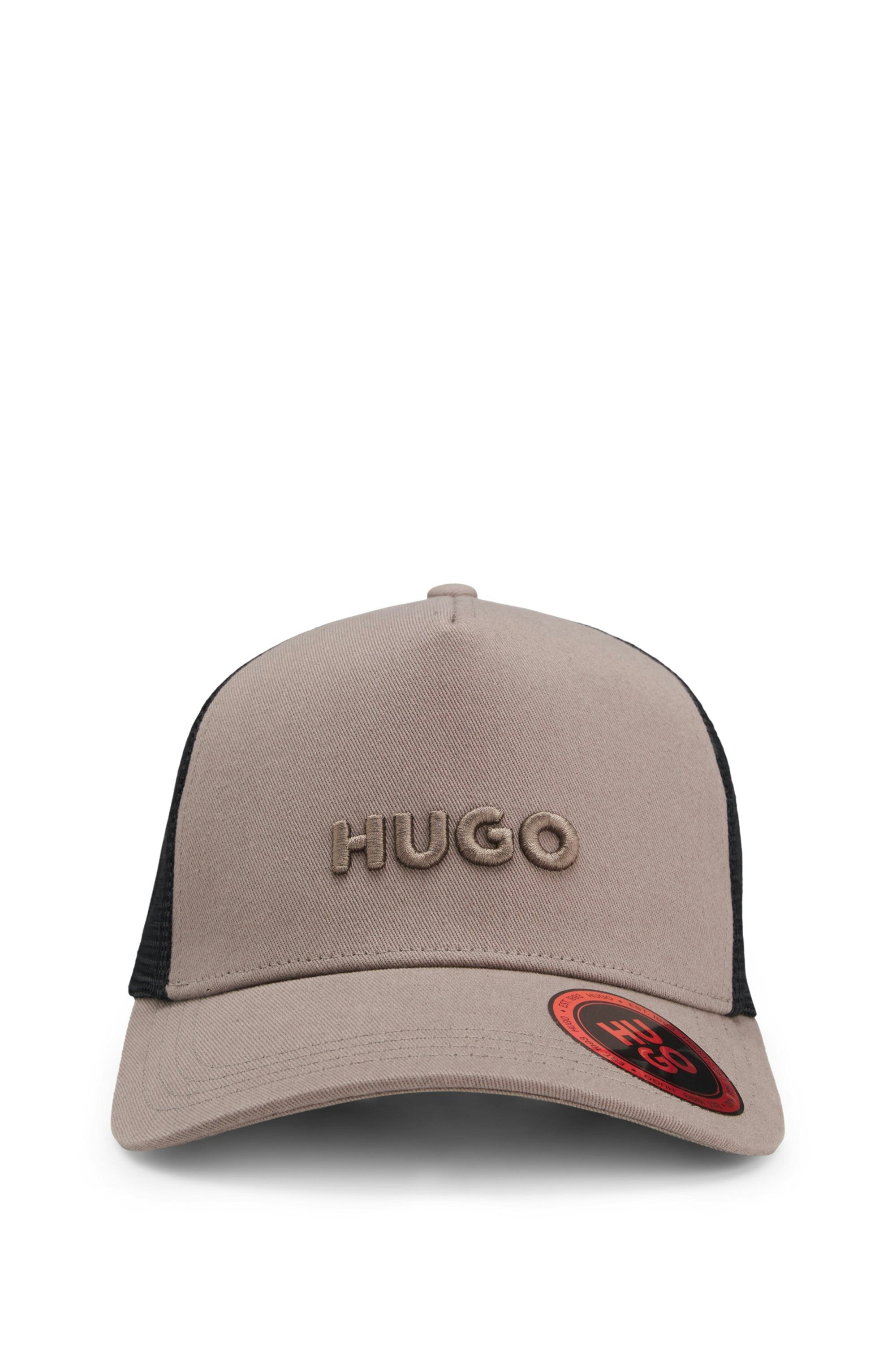 HUGO Fitted Cap Marsel-Trucker aus Twill & Mesh mit 3D Logostickerei, unise günstig online kaufen