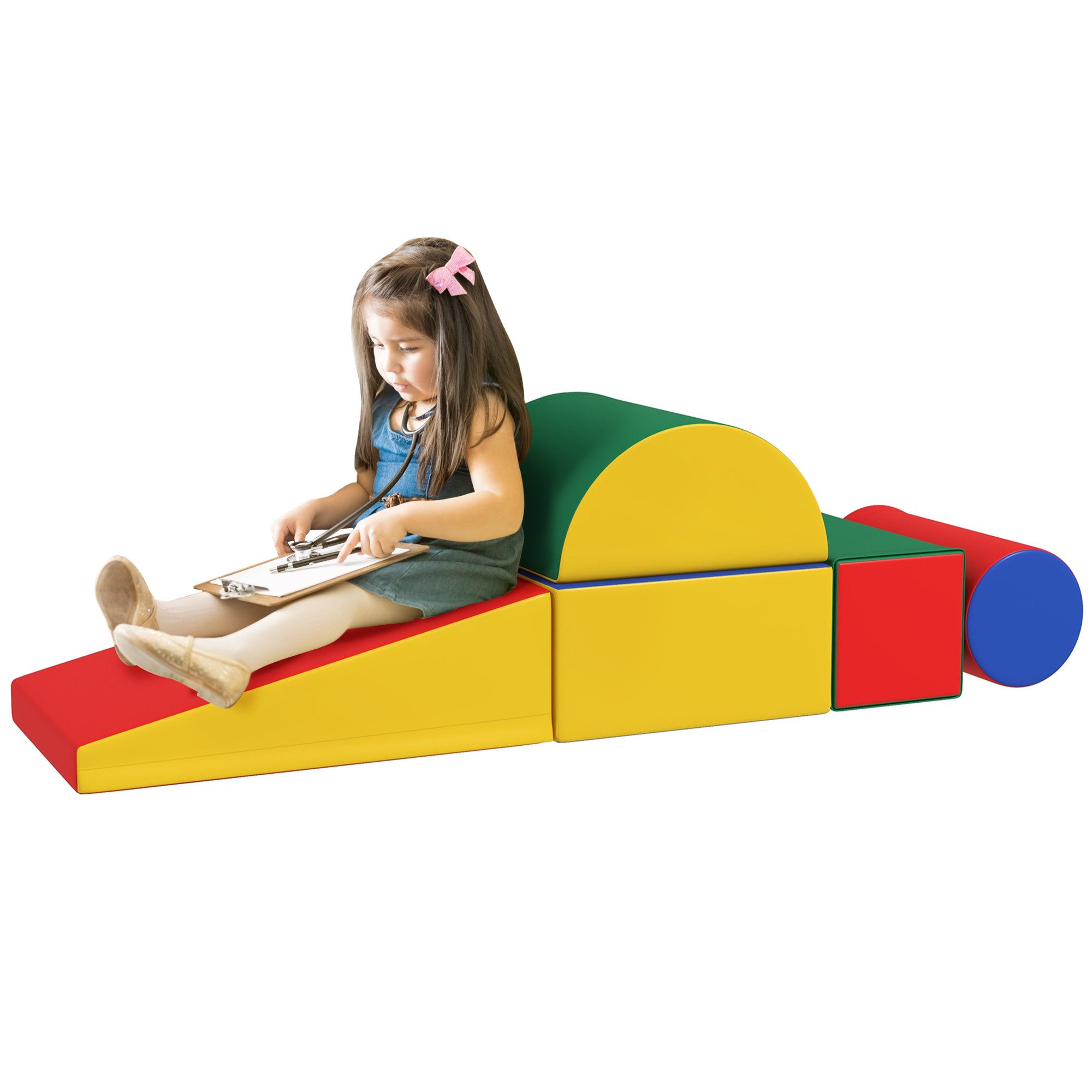 HOMCOM 5er-Set Bauklötze Bauspielzeug zum krabbeln, günstig online kaufen